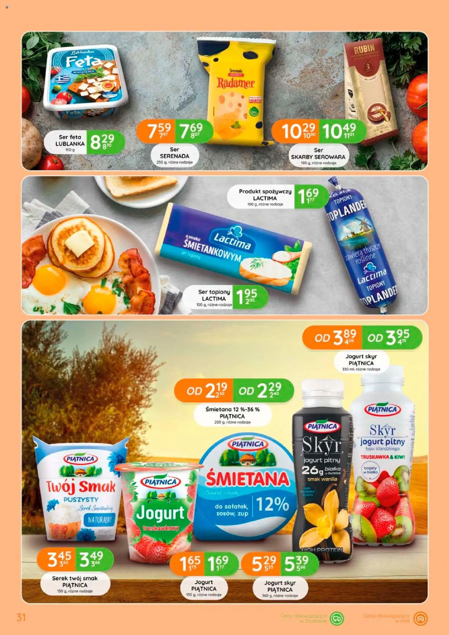 Eurocash gazetka od 17.09.2026 | Strona: 31 | Produkty: Ser topiony, Skyr piątnica, Kiwi, Skyr