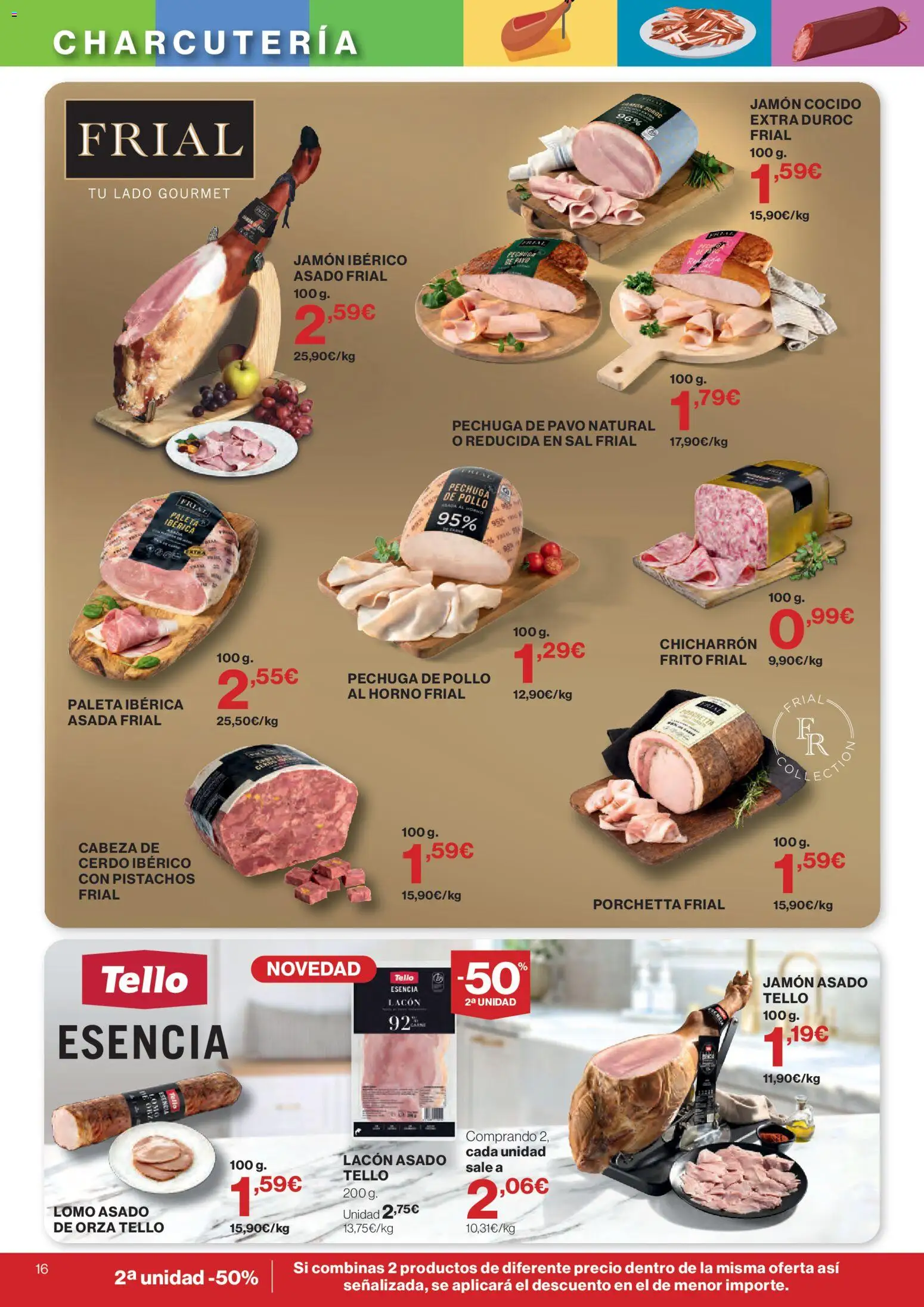 El Corte Inglés ofertas │ válido desde el 24/09/2026 | Página: 16 | Productos: Jamón ibérico, Lomo, Sal, Pistachos