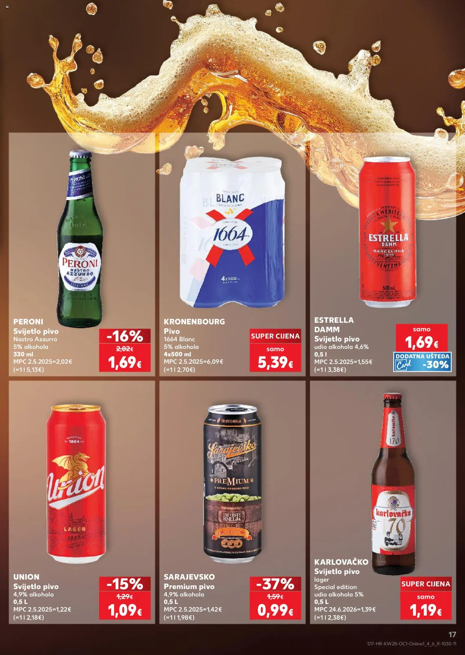 Kaufland katalog | vrijedi od 08.07.2026 | Stranica: 17 | Proizvodi: Karlovačko, Pivo