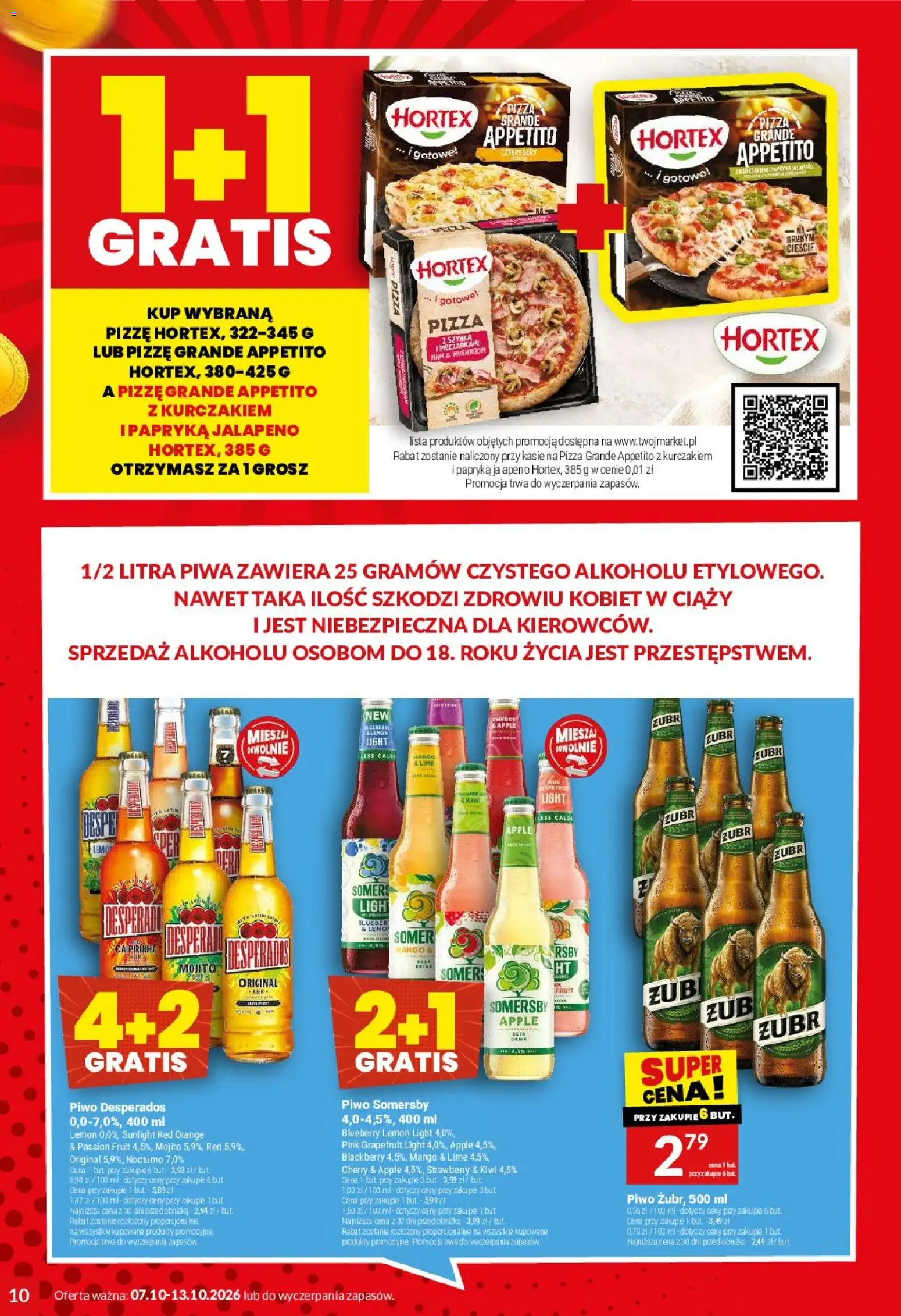 Twój Market gazetka od 07.10.2026 | Strona: 10 | Produkty: Papryka jalapeno, Slime, Piwo Somersby, Piwo