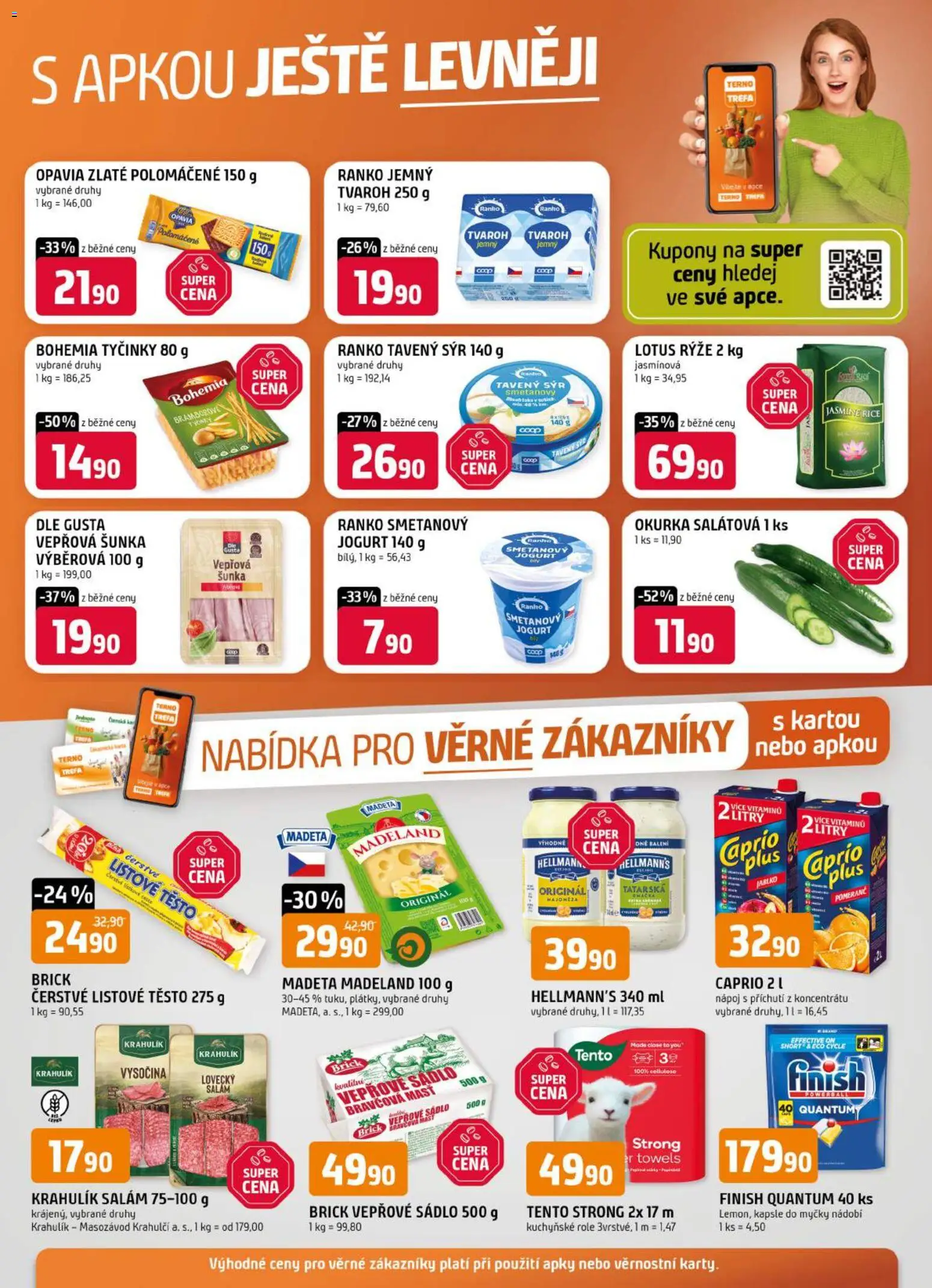 Trefa leták - Nabídka pro věrné zákazníky od 30.09.2026 | Strana: 1 | Produkty: Tavený sýr, Nádobí, Hellmann's, Vysočina