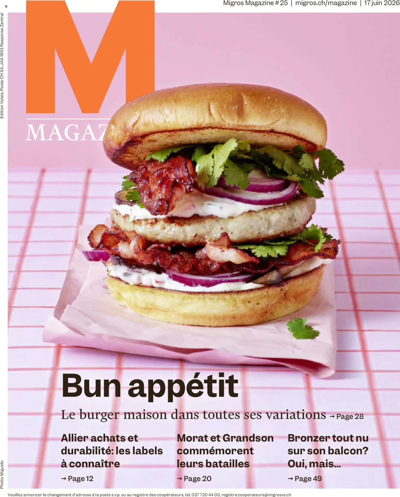 Migros aktionen Magazine FR – gültig ab 17.06.2026 | Seite: 1 | Produkte: Bronzer, Burger