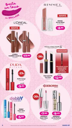 Anteprima del volantino La Saponeria volantino valido a partire dal 24/09/2026 | Pagina: 6 | Prodotti: Mascara, Rossetto, Slip, The