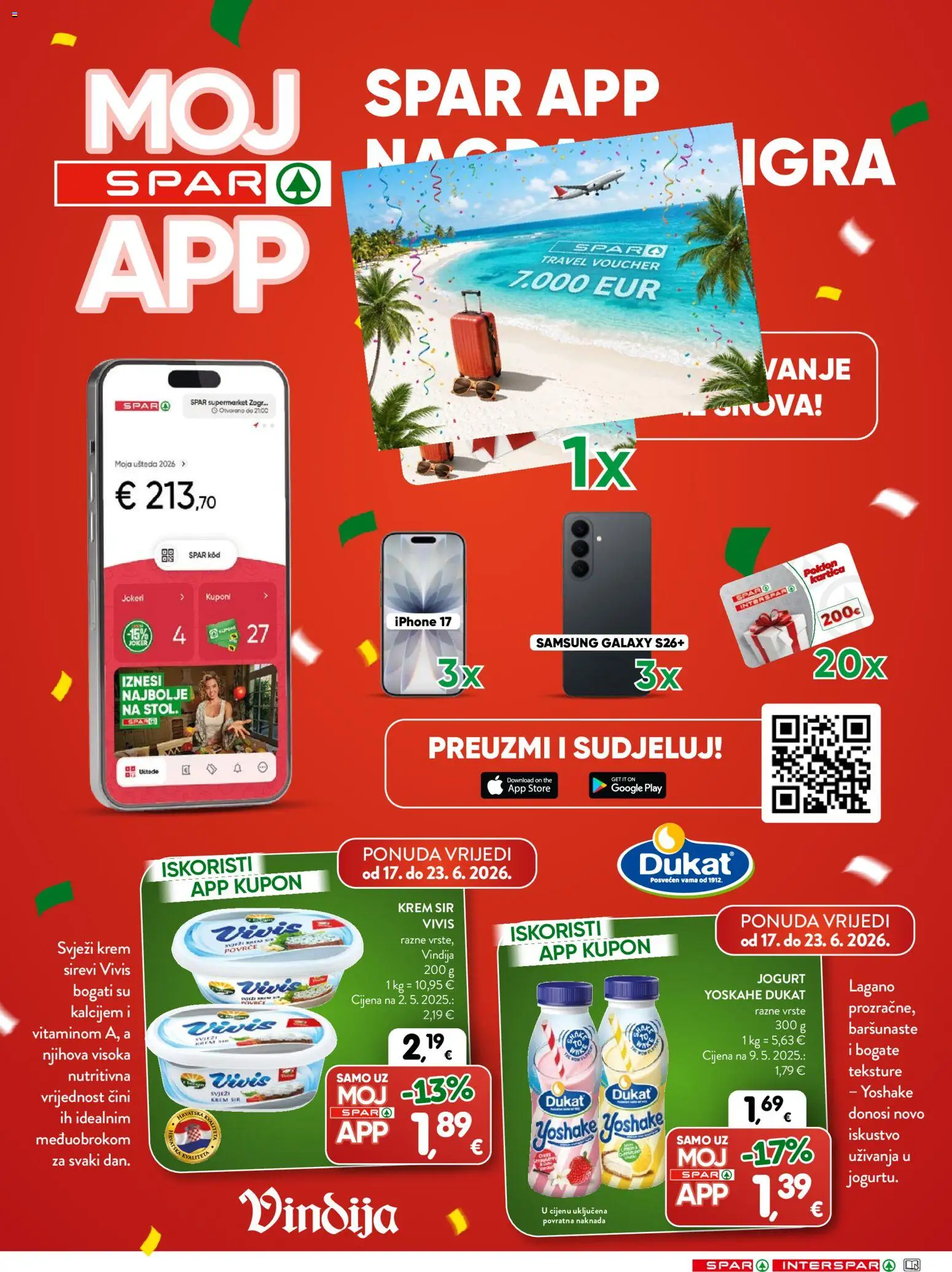 Spar katalog | vrijedi od 17.06.2026 | Stranica: 5 | Proizvodi: Vindija, Krem sir, Jogurt, Igra