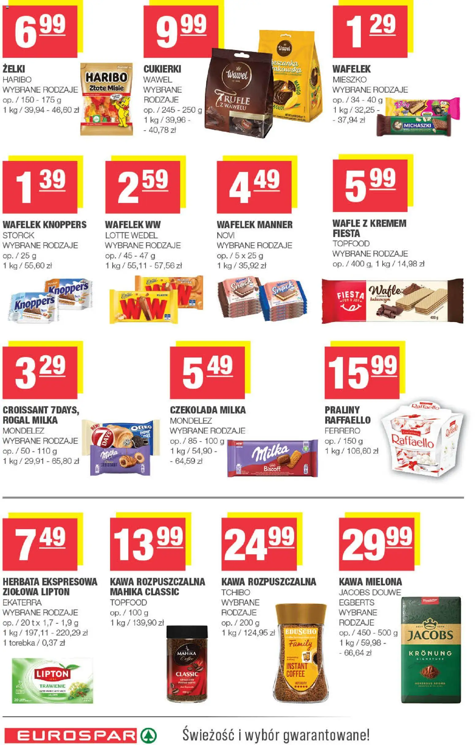 Spar gazetka - Eurospar od 15.07.2026 | Strona: 14 | Produkty: Praliny, Czekolada milka, Milka, Herbata
