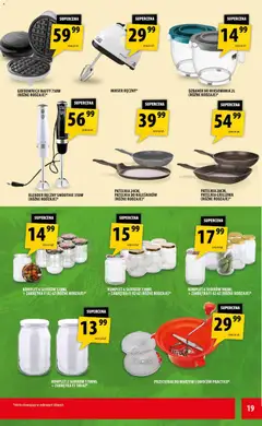 Pogląd oferty "Arhelan gazetka" - ważna od 17.07.2026 | Strona: 19 | Produkty: Dzbanek, Mikser, Gofrownica, Patelnia