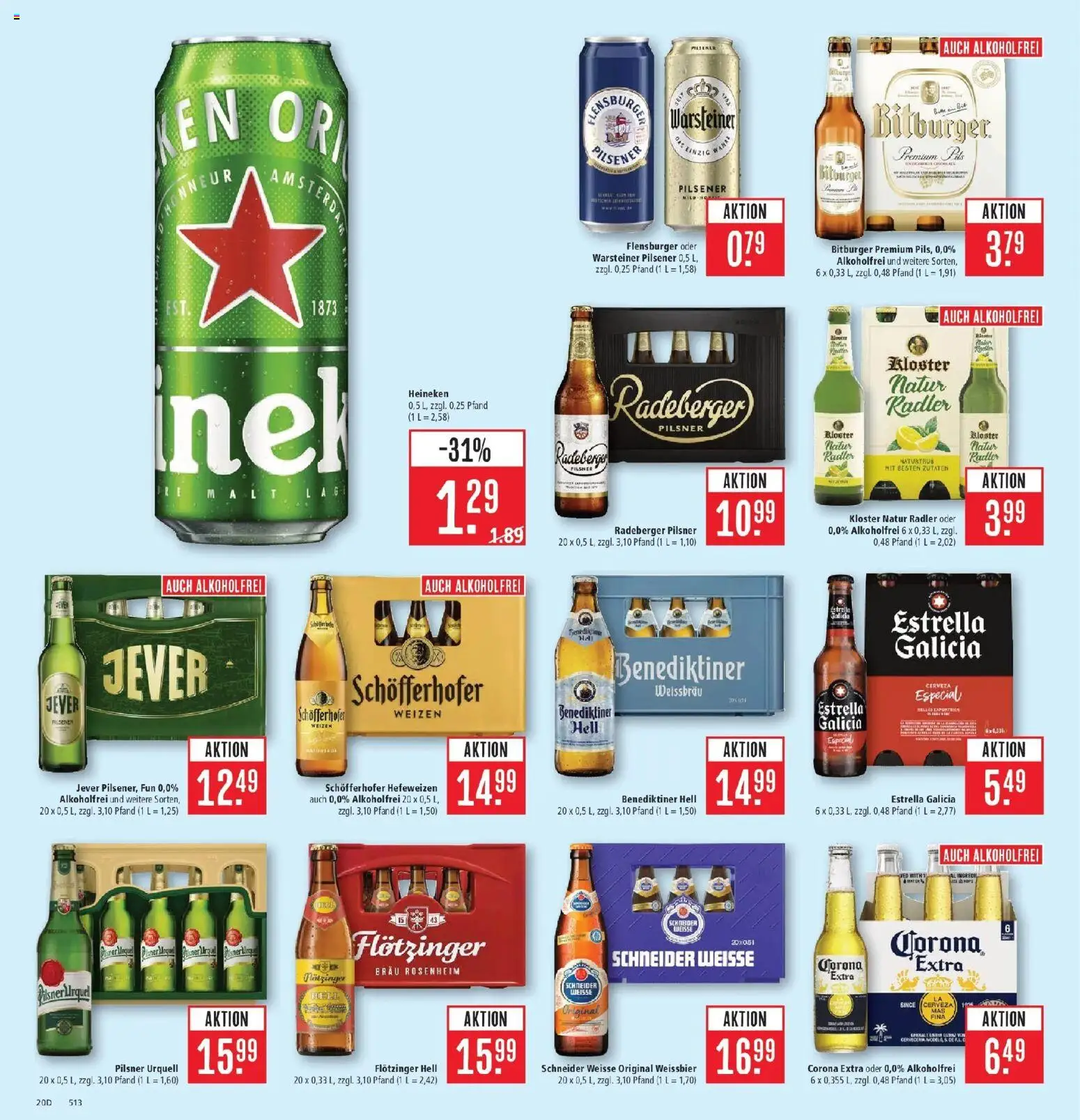 Marktkauf Prospekt Weil Am Rhein (ab 31.08.2026) » Angebote online | Seite: 28 | Produkte: Bitburger, Benediktiner hell, Heineken, Radeberger pilsner