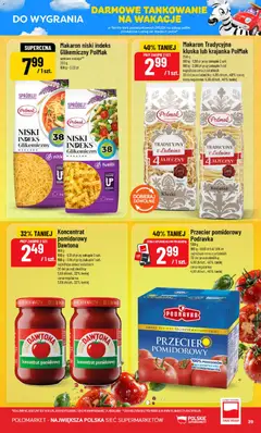 Pogląd oferty "POLOmarket gazetka" - ważna od 24.06.2026 | Strona: 39 | Produkty: Przecier pomidorowy, Koncentrat pomidorowy, Makaron