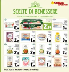 Anteprima del volantino BURGER DI SEITAN BIOLOGICO VERSO NATURA CONAD 2x90g, BURGER DI SEITAN BIOLOGICO VERSO NATURA CONAD 2x90g valido a partire dal 17.06.2026 | Pagina: 10