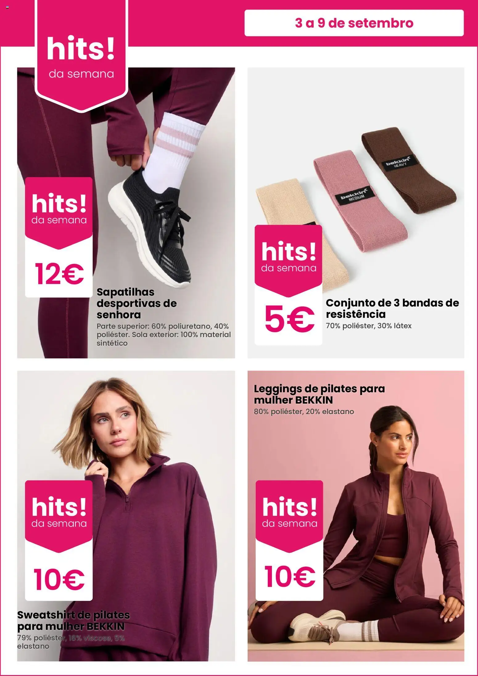 Pepco folheto │ válido de 03/09/2026 | Página: 3 | Produtos: Sweatshirt, Leggings, Sapatilhas