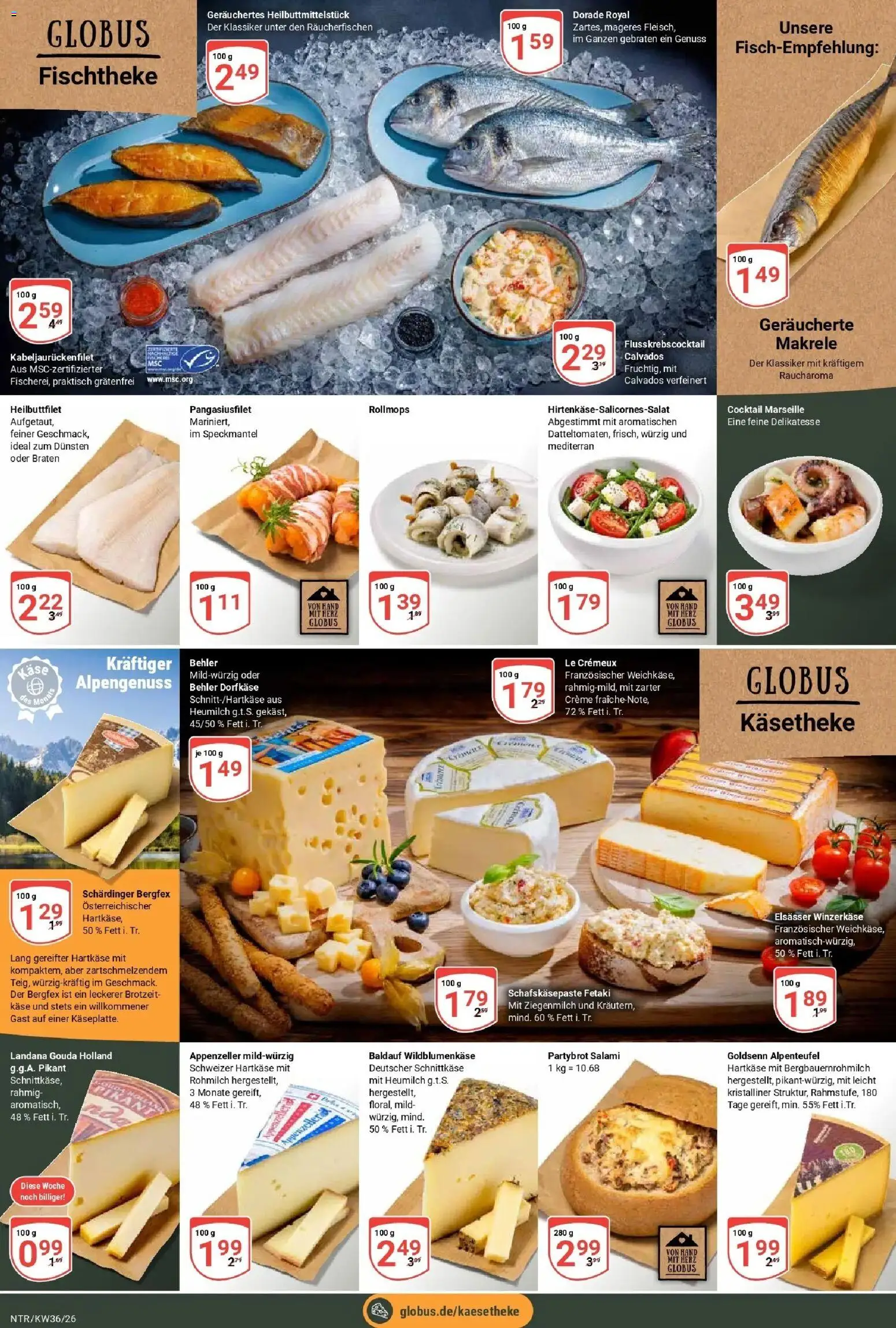 Globus Prospekt Neutraubling (ab 31.08.2026) » Angebote online | Seite: 8 | Produkte: Käse, Gouda, Creme, Makrele
