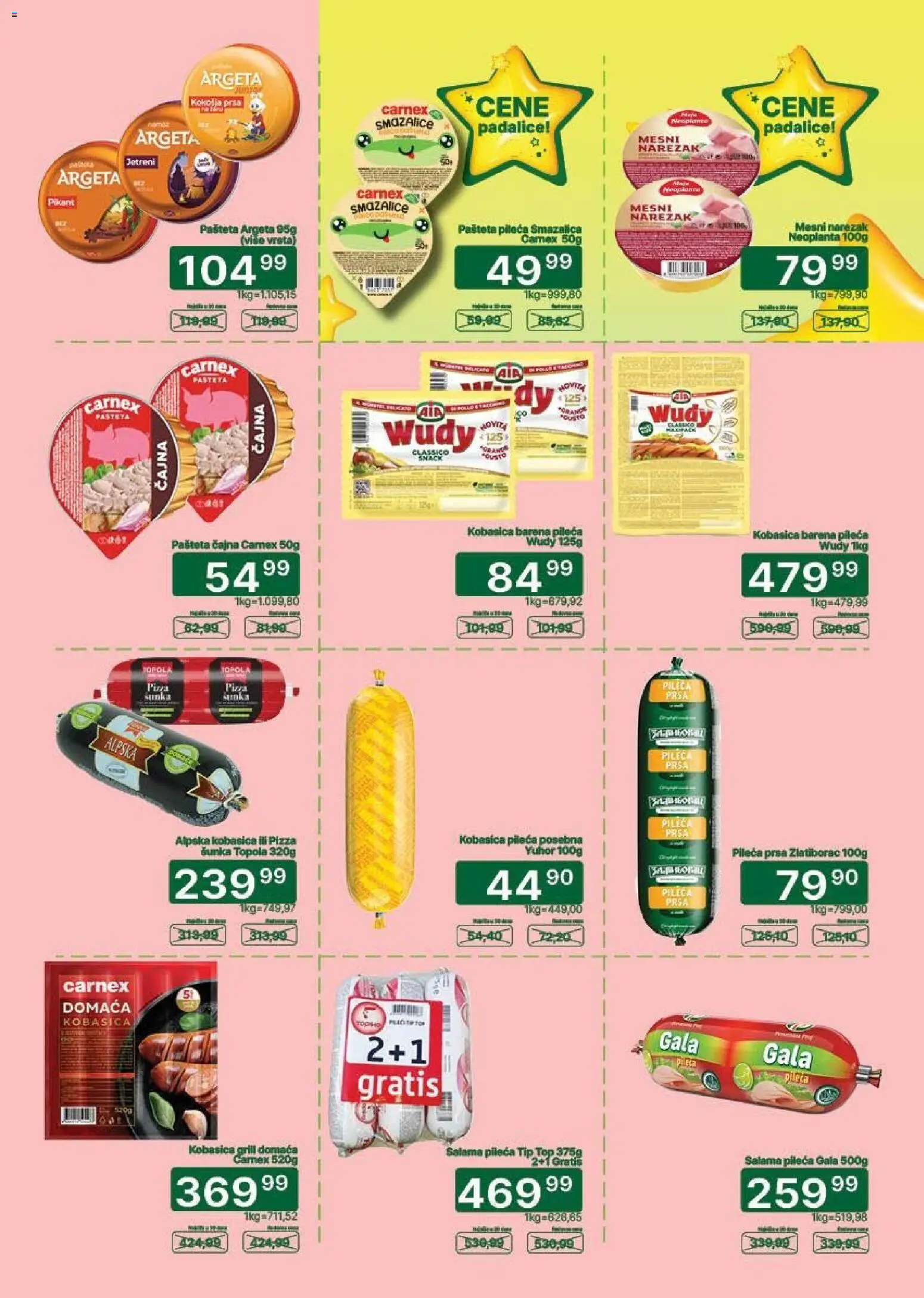 Univerexport katalog - važi od 20.07.2026 | Strana: 6 | Proizvode: Narezak, Salama, Pizza šunka, Pašteta