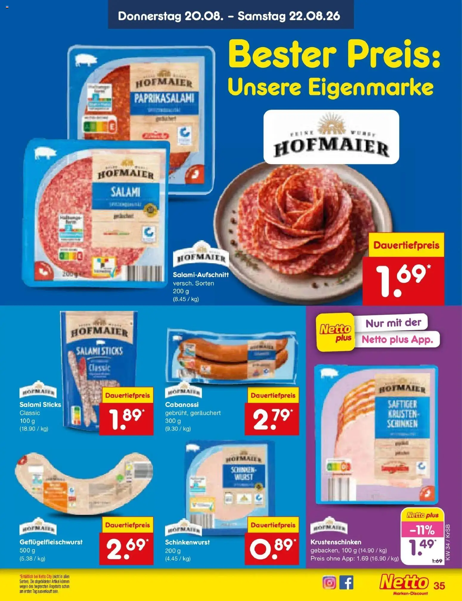 Netto Marken-Discount Prospekt Jüchen – gültig ab 17.08.2026 | Seite: 53 | Produkte: Wurst, Salami, Schinken