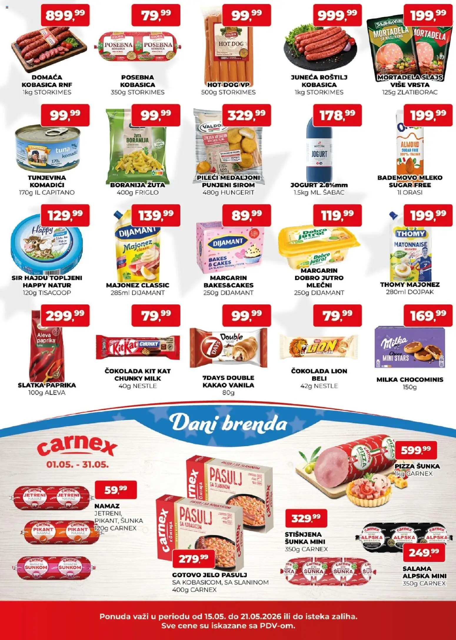 Plus Cash & Carry katalog - važi od 15.05.2026 | Strana: 2 | Proizvode: 7days, Čokolada, Hot dog, Šunka