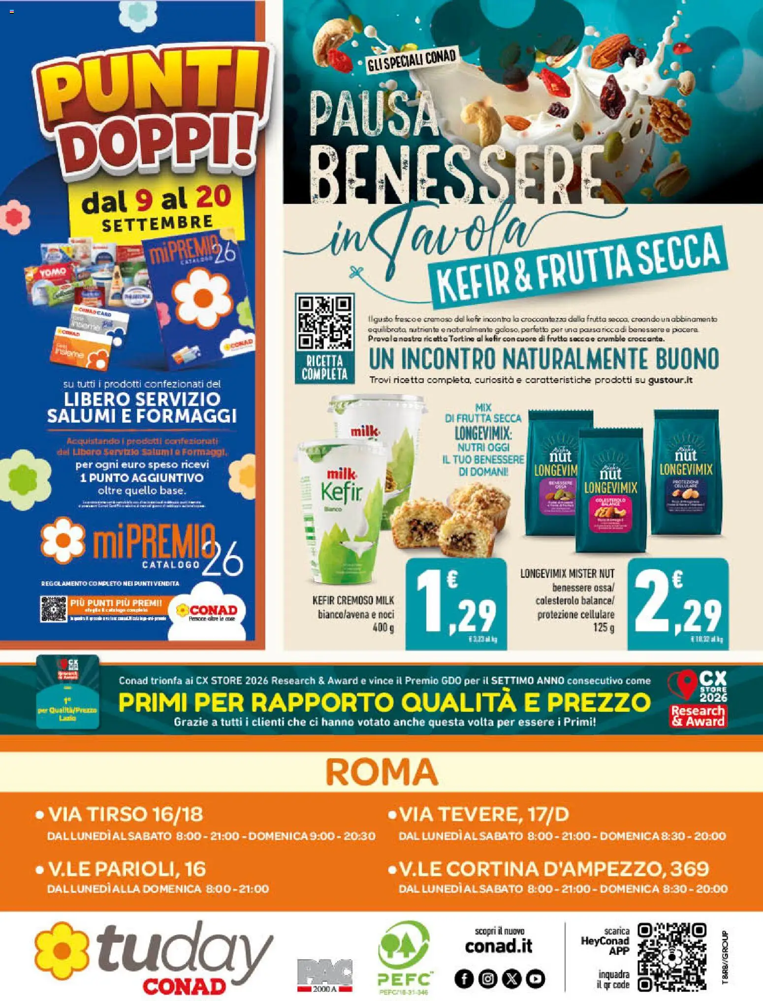 Volantino Conad del 09/09/2026 | Pagina: 16 | Prodotti: Kefir, Cellulare, Frutta, Noci