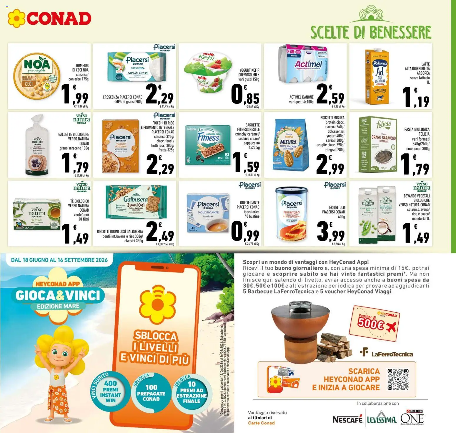 Volantino Conad del 01/07/2026 | Pagina: 13 | Prodotti: Dolcificante, Ceci, Latte, Gallette