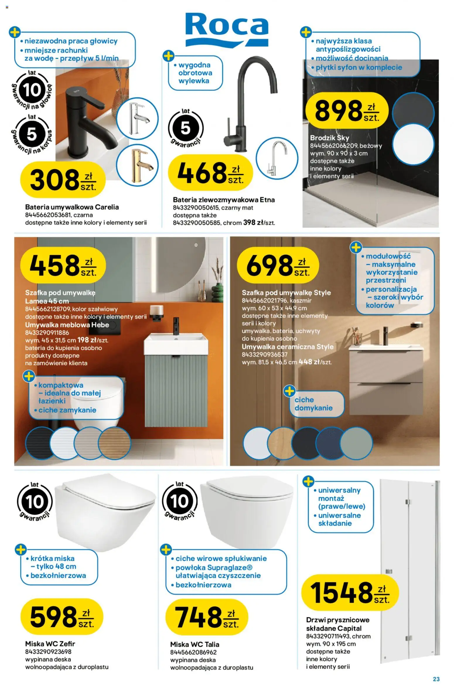 Castorama gazetka od 08.07.2026 | Strona: 23 | Produkty: Umywalka, Bateria
