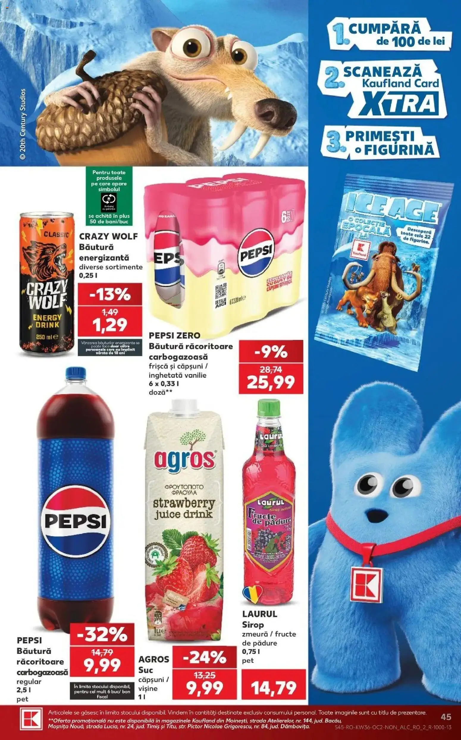 Kaufland Baia Mare 02.09.2026 - Revista si Oferta | Pagină: 45 | Produse: Bautura racoritoare, Pepsi, Căpșuni, Plus