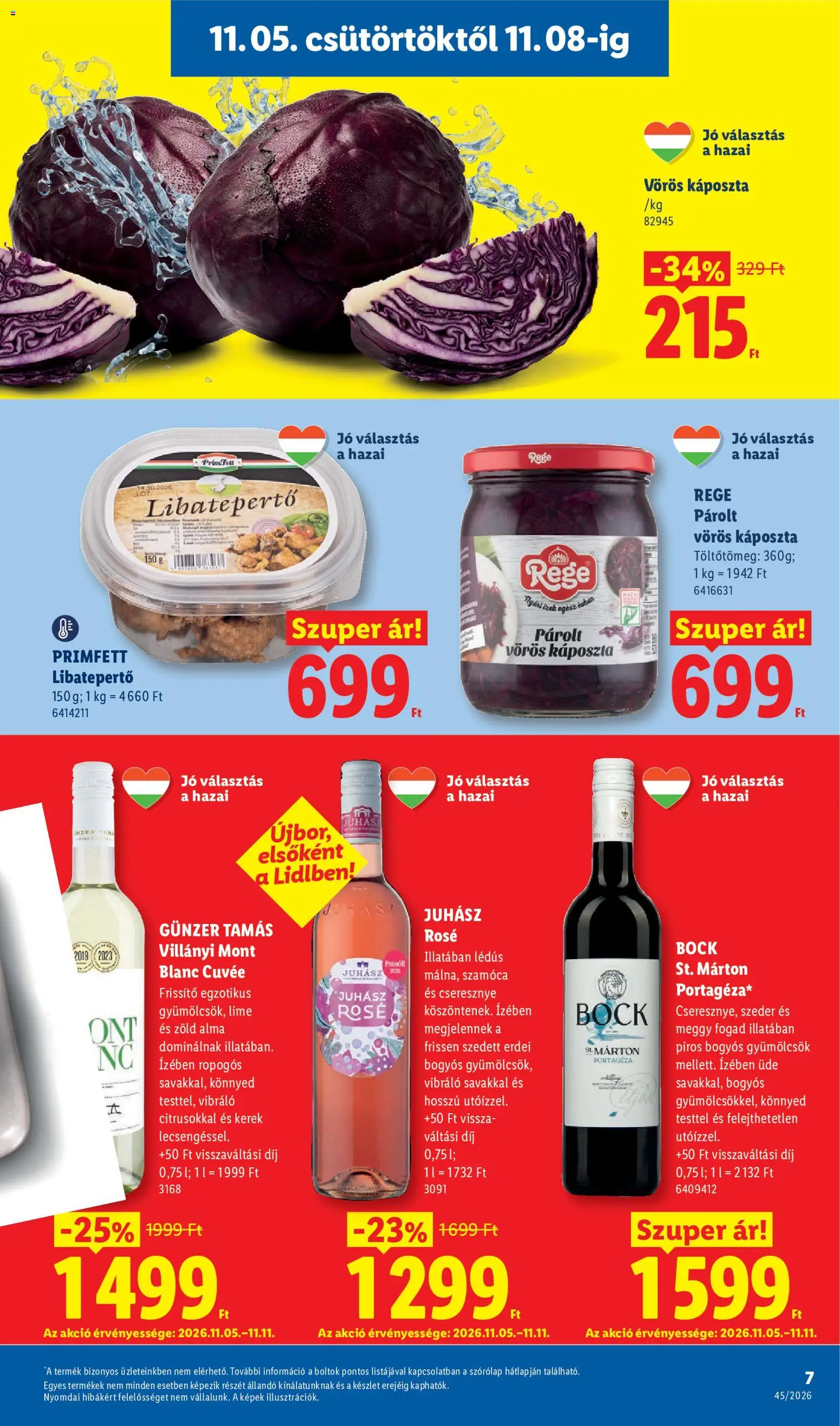 Lidl akciós ujság - amely érvényes a következő dátumtól: 2026.11.05. | Oldal: 7
