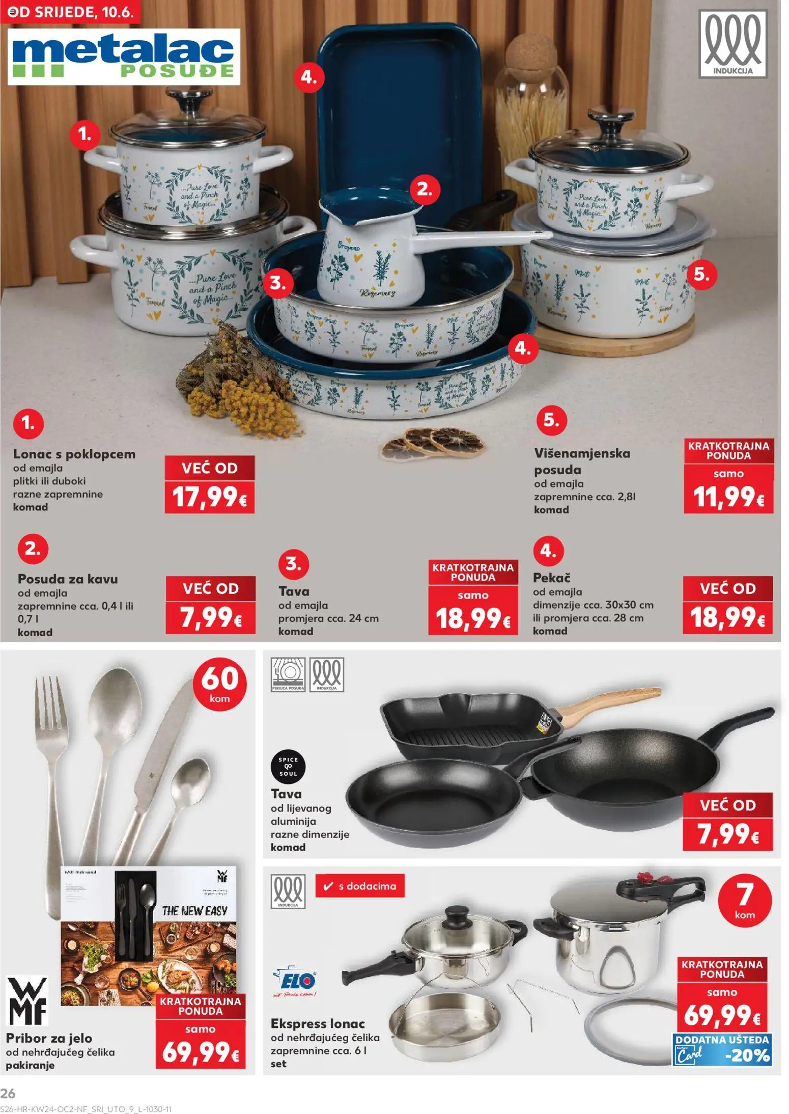 Kaufland katalog | vrijedi od 10.06.2026 | Stranica: 26 | Proizvodi: Perilica posuđa, Pan, Lonac, Pribor za jelo