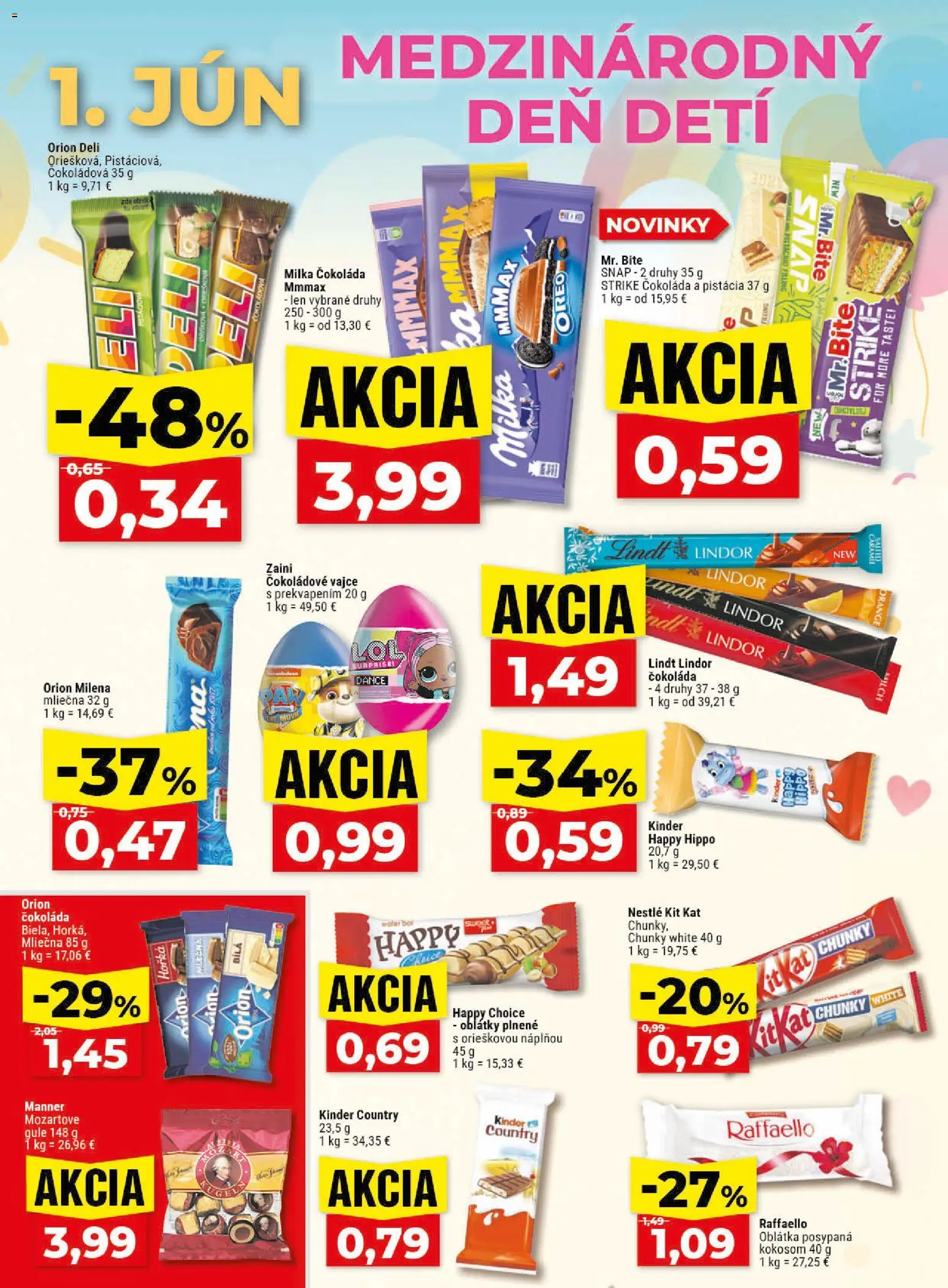 Nové Klas akcie – leták je platný od 25.05.2026 | Strana: 17 | Produkty: Lindor, Lindt, Čokoláda, Milka