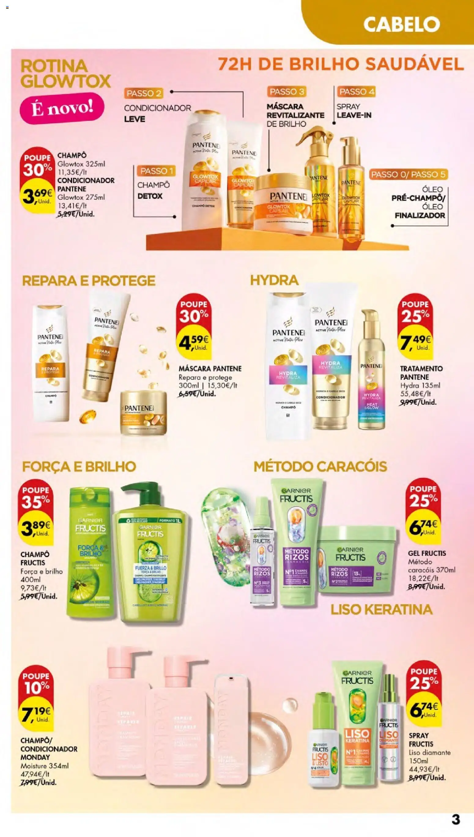Pingo Doce Cuidados Pessoais e para o Lar │ válido de 24/09/2026 | Página: 3 | Produtos: Óleo capilar, Champô, Condicionador, Óleo