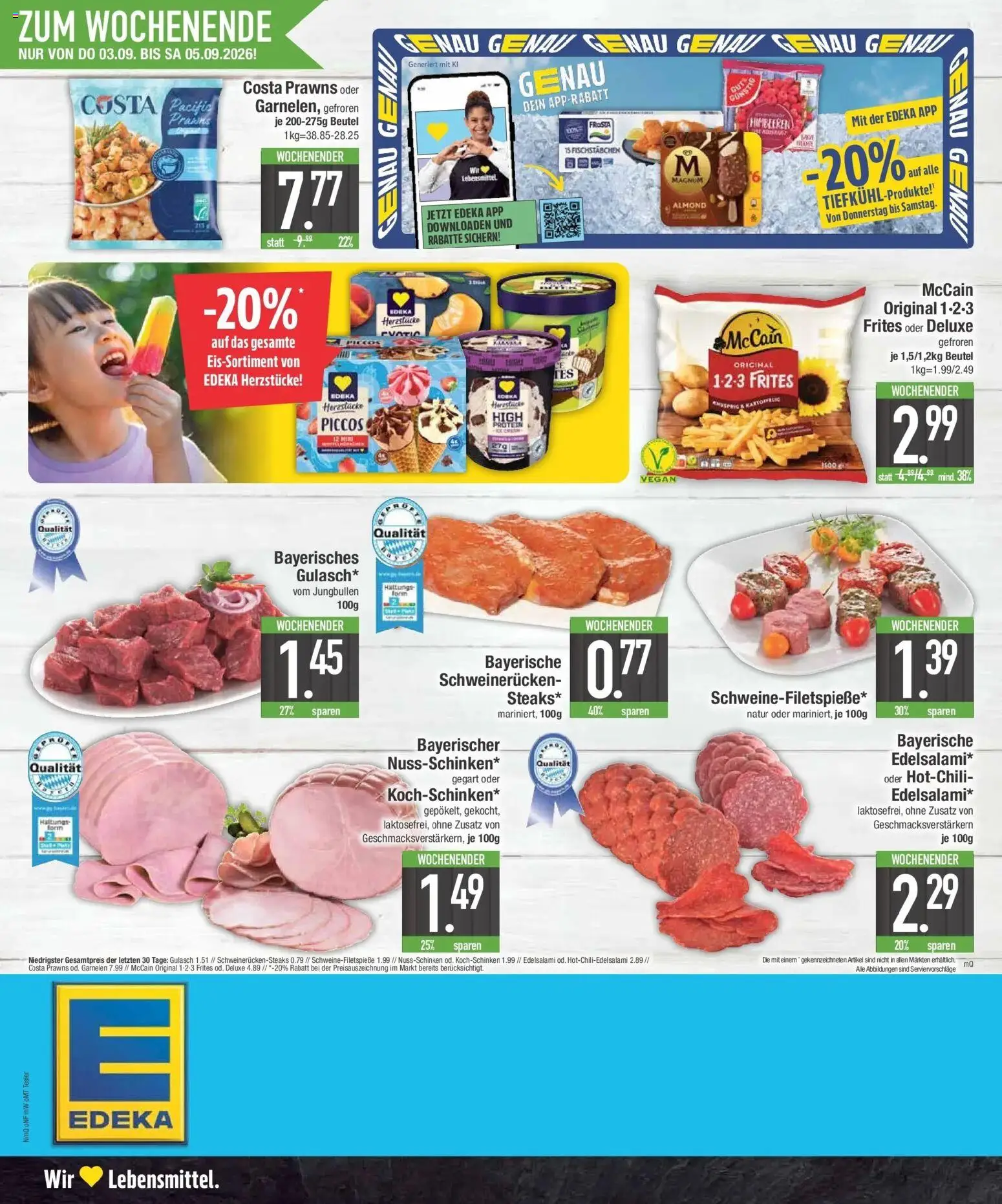 E center Prospekt Ingolstadt (ab 31.08.2026) zum Blättern | Seite: 26 | Produkte: McCain, Frosta, Fischstabchen, Schweinerucken