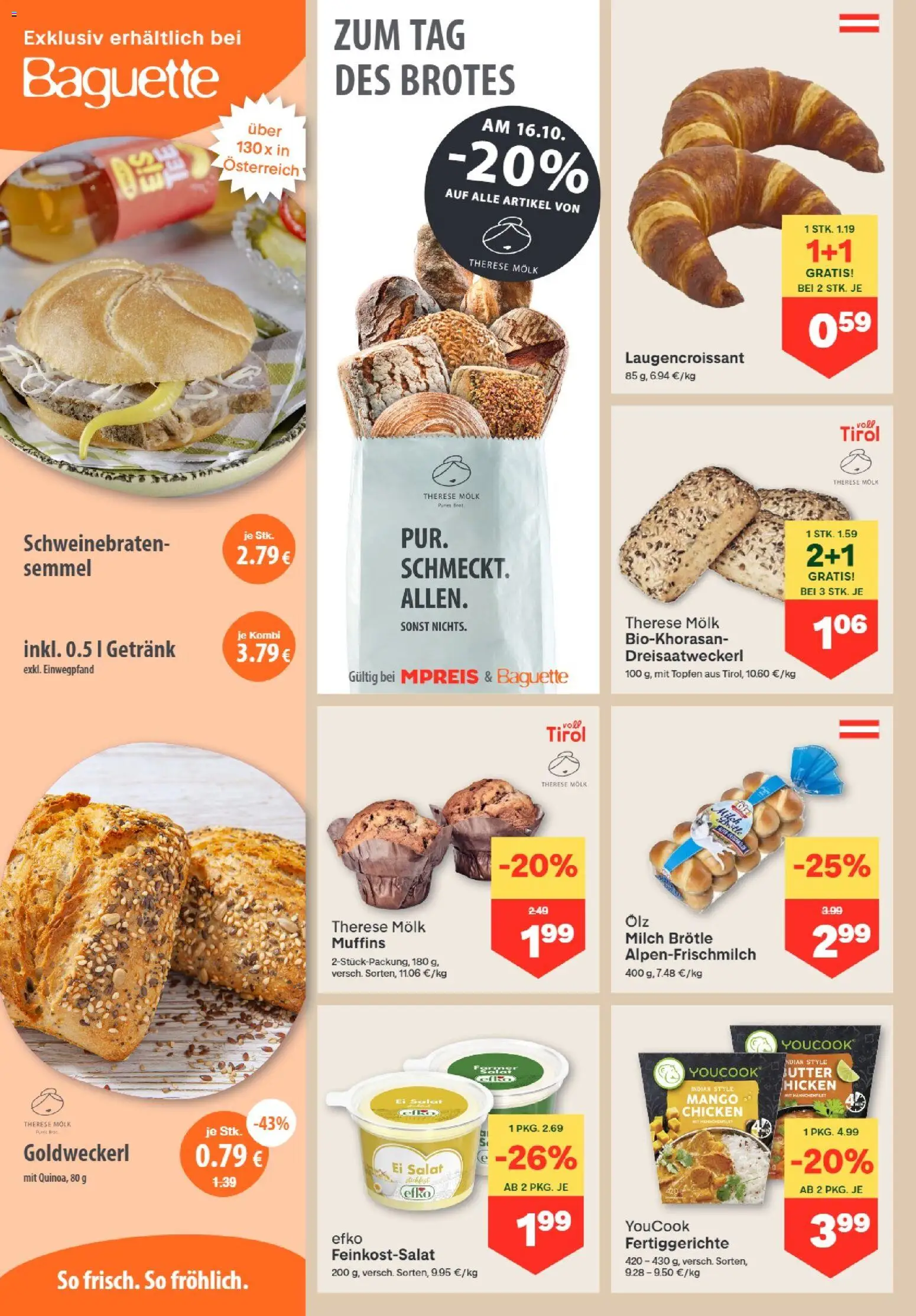 MPREIS Hohenems gültig ab 15.10.2026 | Seite: 4 | Produkte: Fertiggerichte, Mango, Milch, Butter