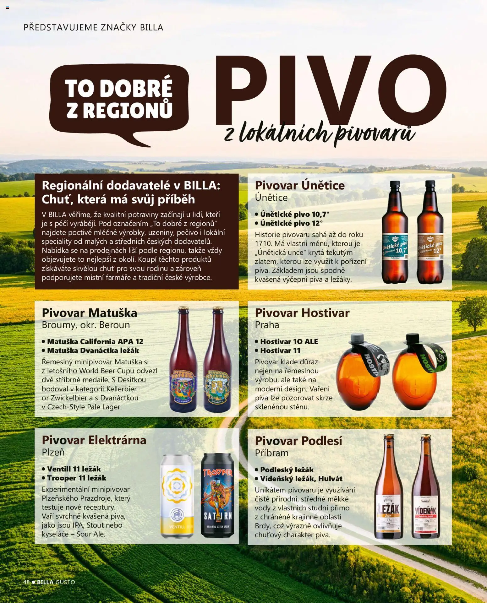 Billa leták - Gusto: Podzim 2026 od 01.09.2026 | Strana: 48 | Produkty: Pivo, Pečivo, Potraviny, Speciality