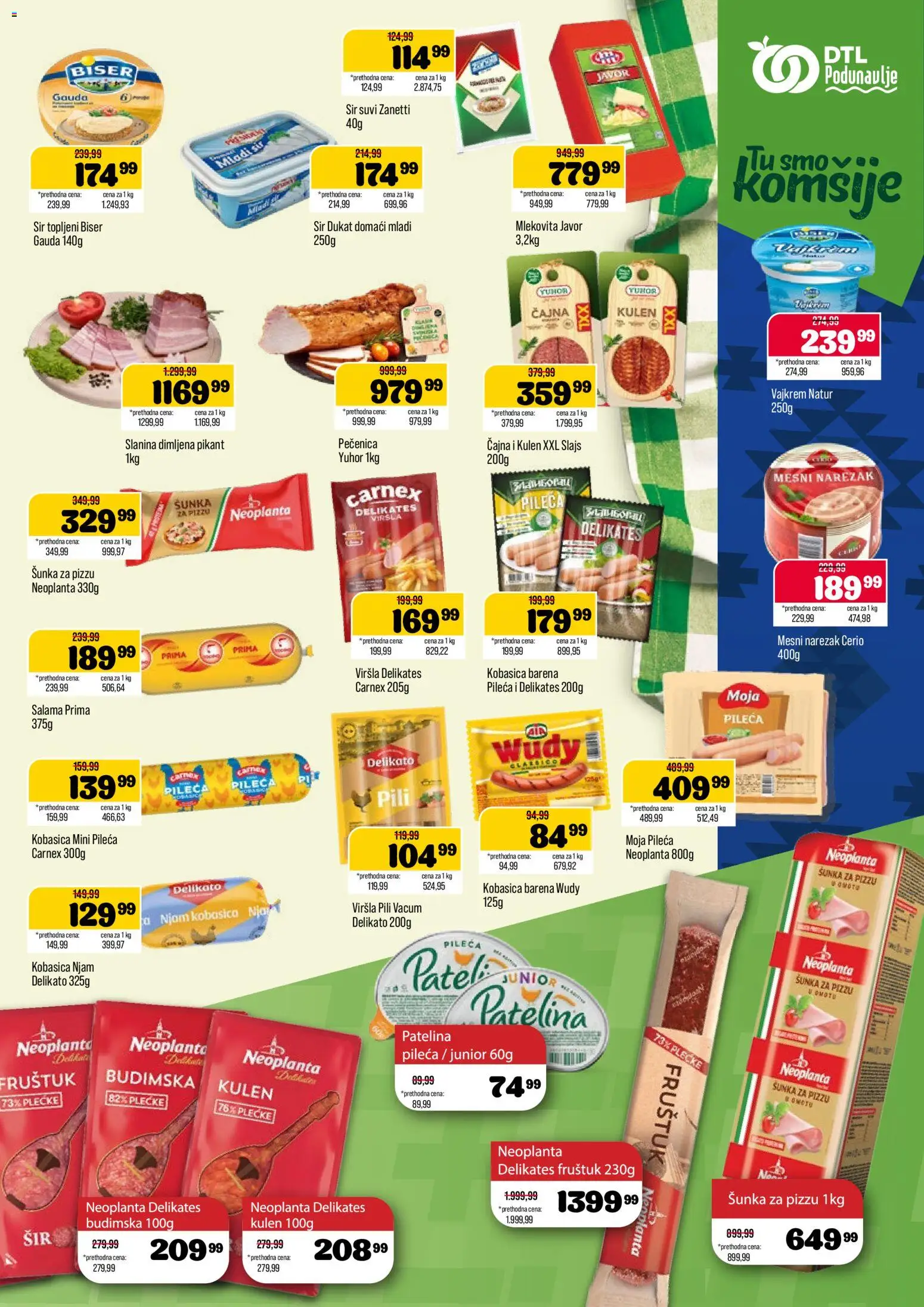 Podunavlje katalog - važi od 23.09.2026 | Strana: 5 | Proizvode: Salama, Šunka, Kobasica, Mesni narezak