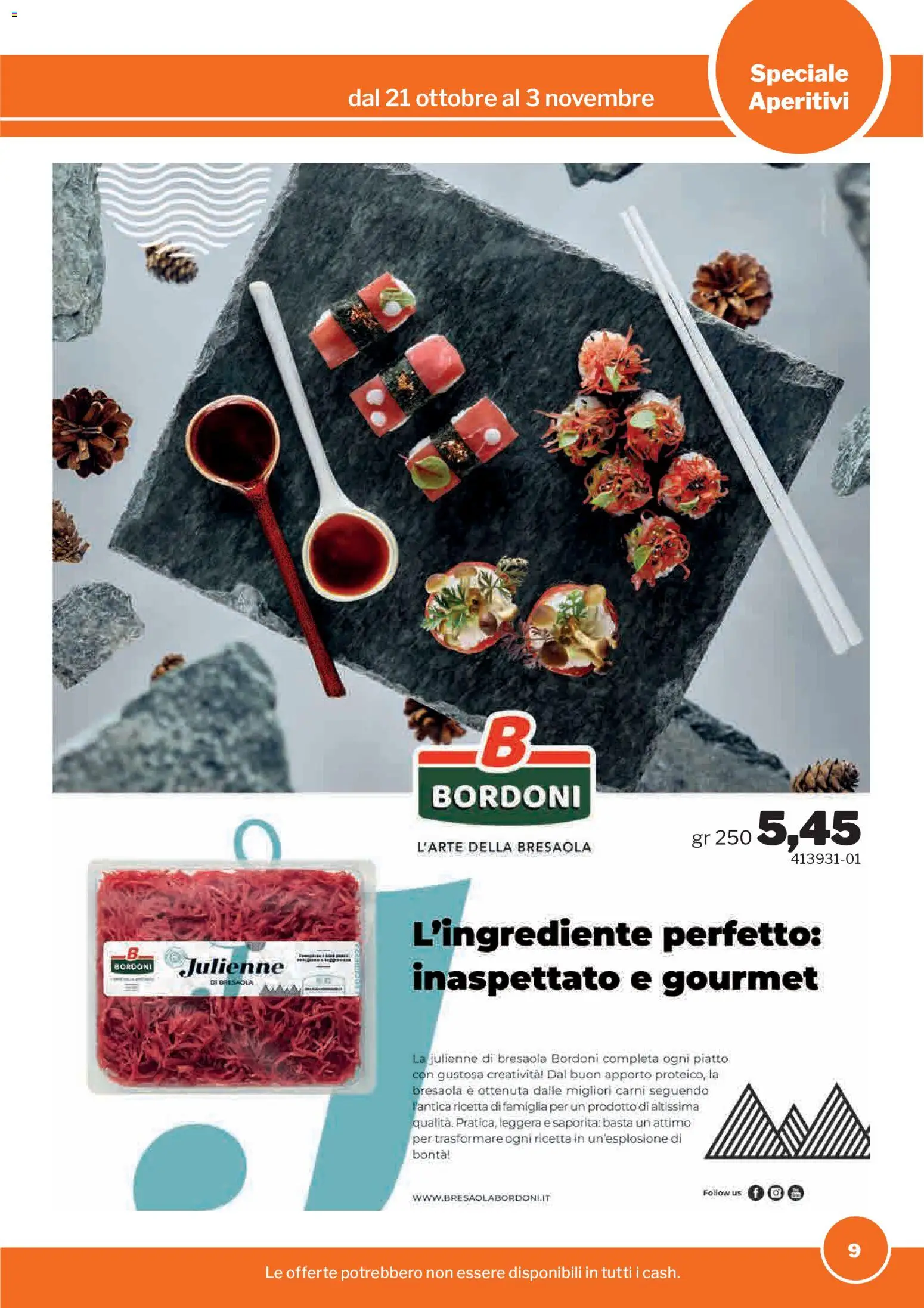 Volantino Sogegross del 21/10/2026 | Pagina: 9 | Prodotti: Bresaola, Piatto