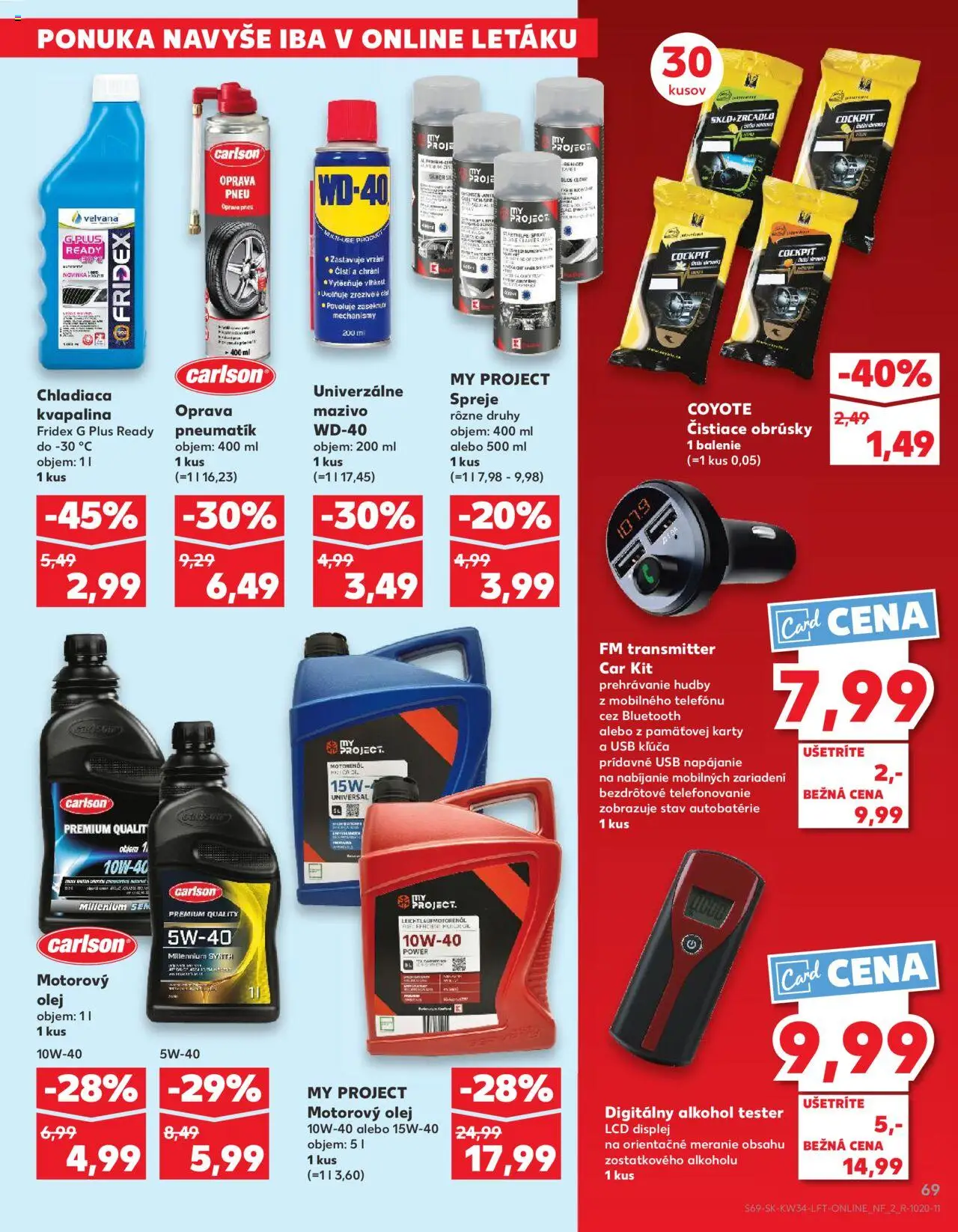Nové Kaufland akcie – leták je platný od 21.08.2025 | Strana: 69 | Produkty: Alkohol tester, Bluetooth, Alkohol