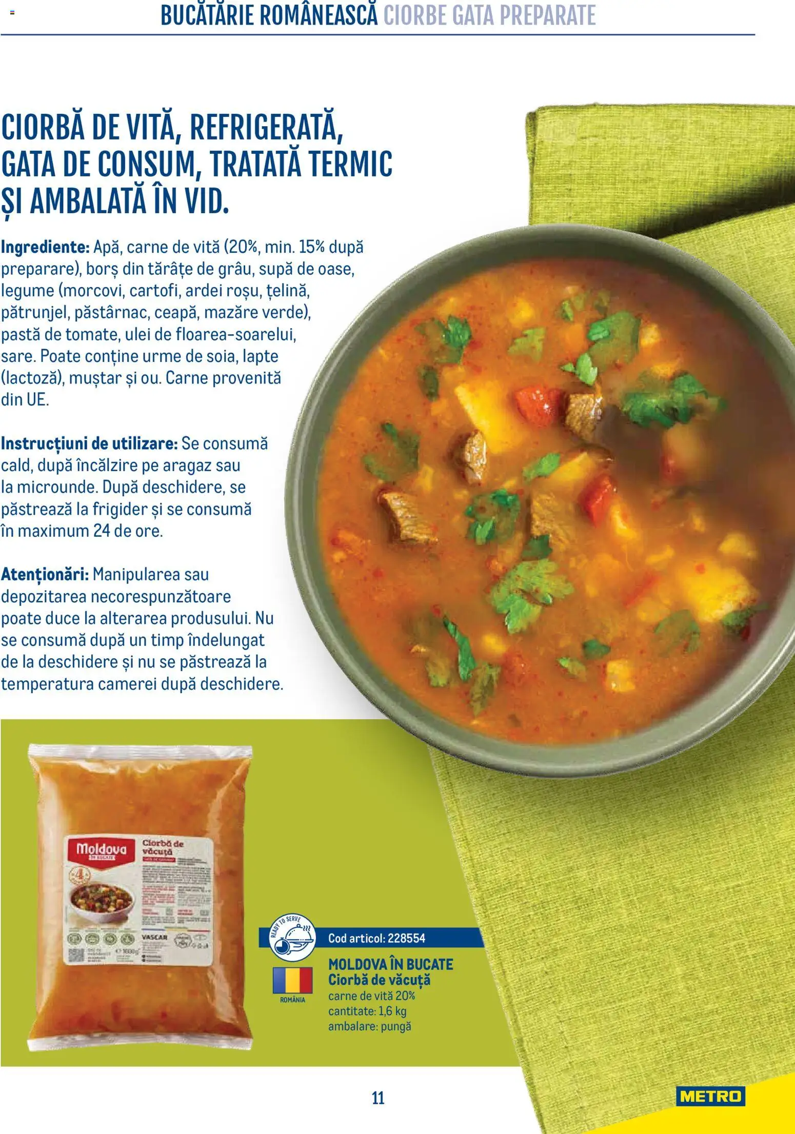 Noul catalog Metro – valabil de la 21.04.2026 | Pagină: 11 | Produse: Lapte, Ulei, Muștar, Legume