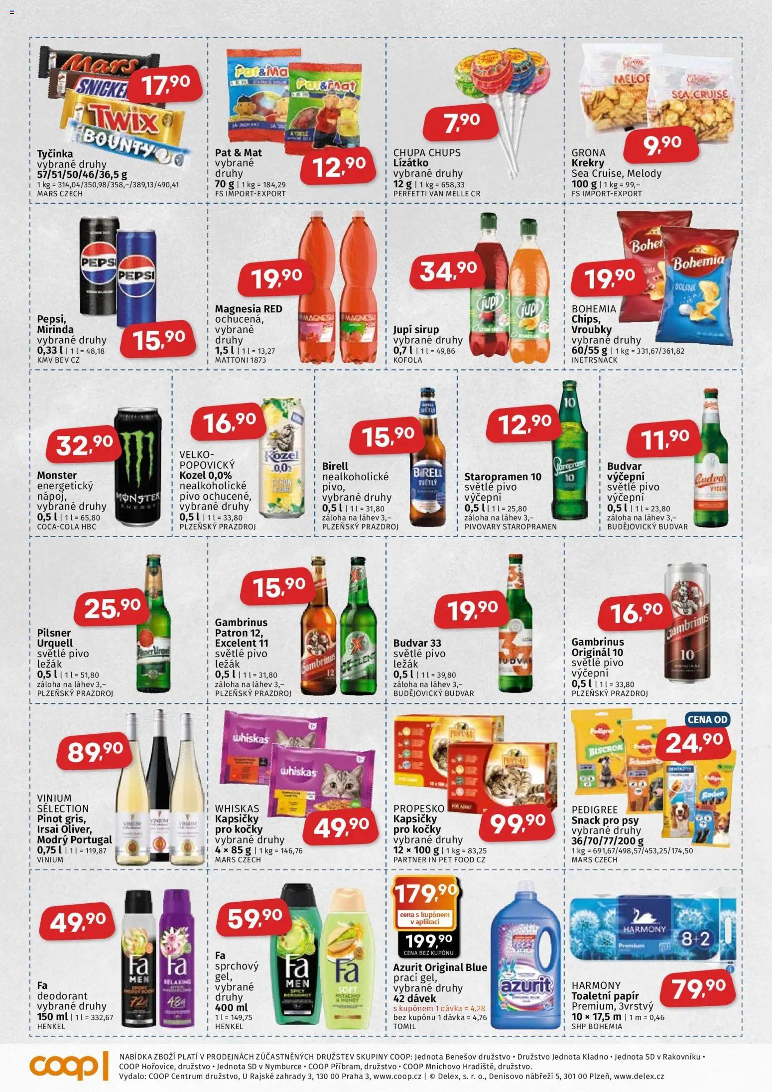 Coop leták - Středočeský region od 26.08.2026 | Strana: 3 | Produkty: Whiskas, Magnesia, Mirinda, Láhev