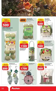 Auchan akciós újság Szolnok - amely érvényes a következő dátumtól: 2026.10.22. | Oldal: 50 | Termékek: Napraforgó, Cinkegolyó, Kokusz, Fehérje