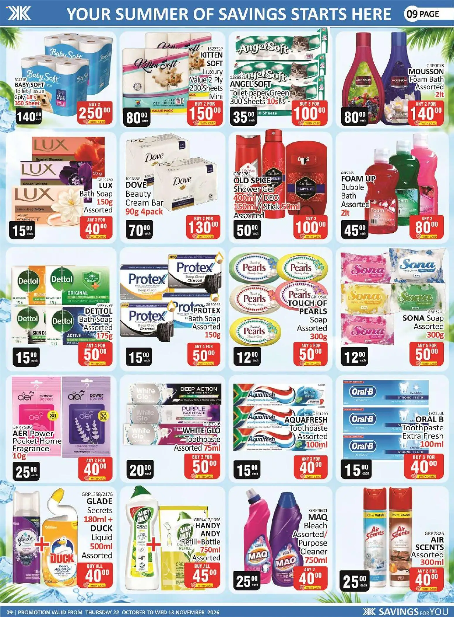 New KIT KAT Cash & Carry catalogue – valid from 22/10/2026 | Page: 9 | Products: Toilet, Shower, Shower gel, Paper