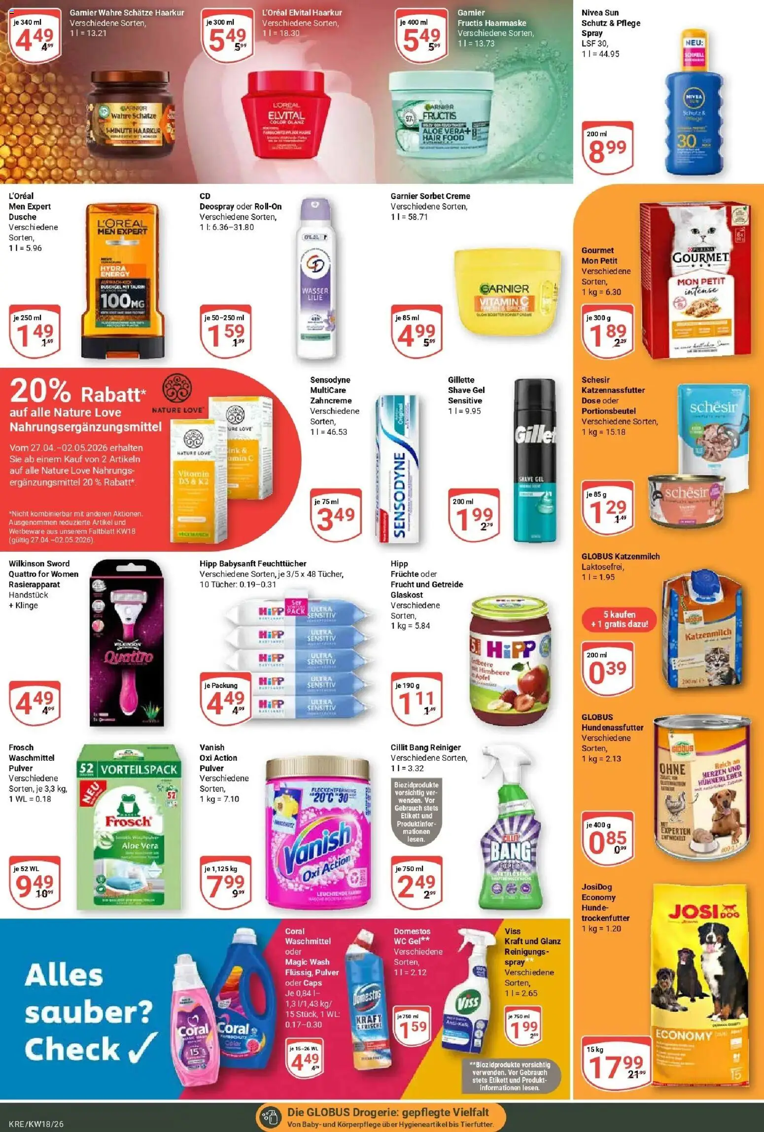 Globus Prospekt Krefeld	 – gültig ab 27.04.2026 | Seite: 16 | Produkte: Coral, Dusche, Haarmaske, Getreide
