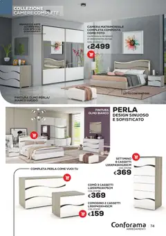 Anteprima del volantino Conforama volantino Arredo valido a partire dal 22/06/2026 | Pagina: 74 | Prodotti: Letto contenitore, Contenitore, Materasso, Comodino