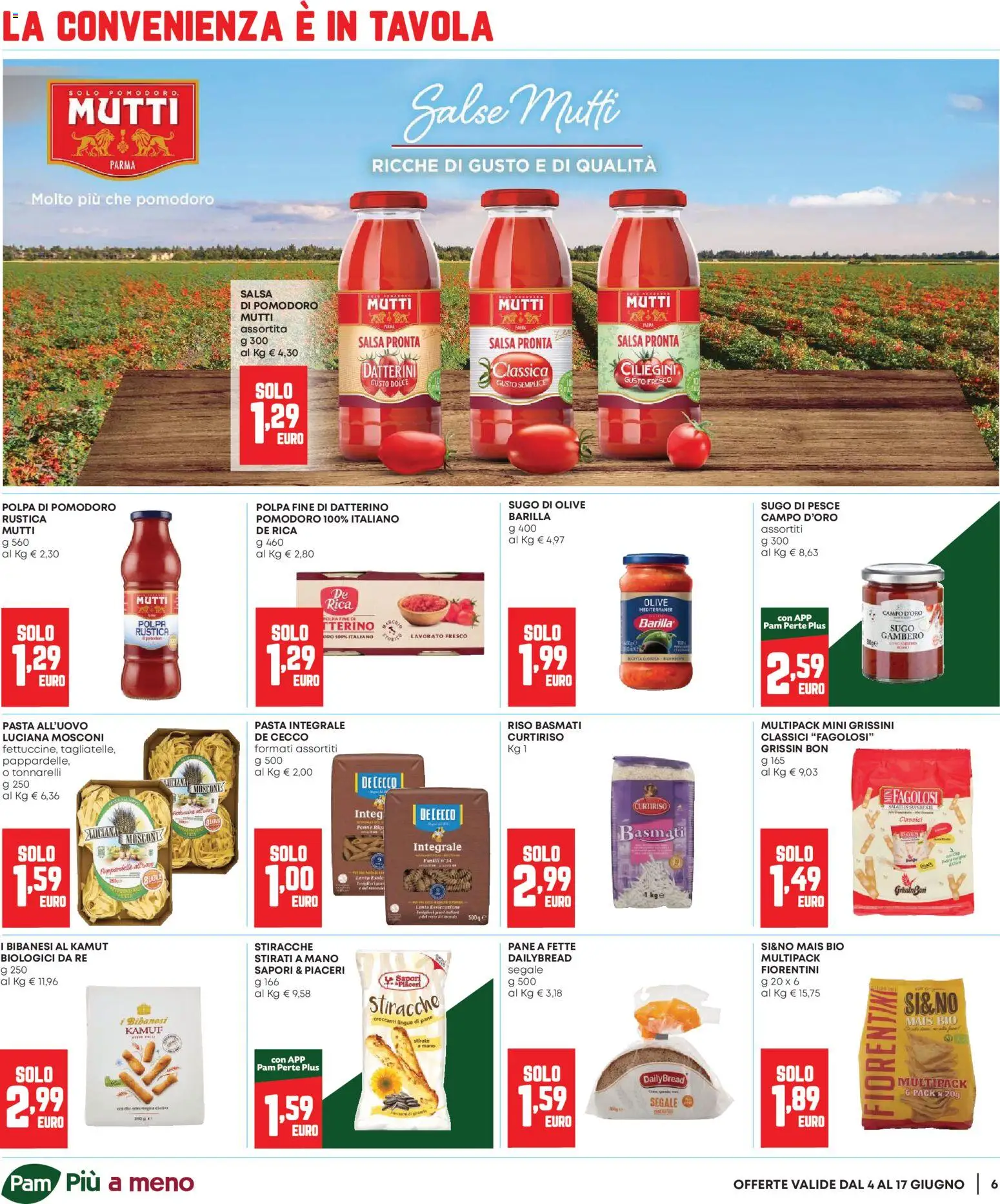 Volantino Panorama del 04.06.2026 | Pagina: 6 | Prodotti: Pane, Pomodoro, Mais, Grissini