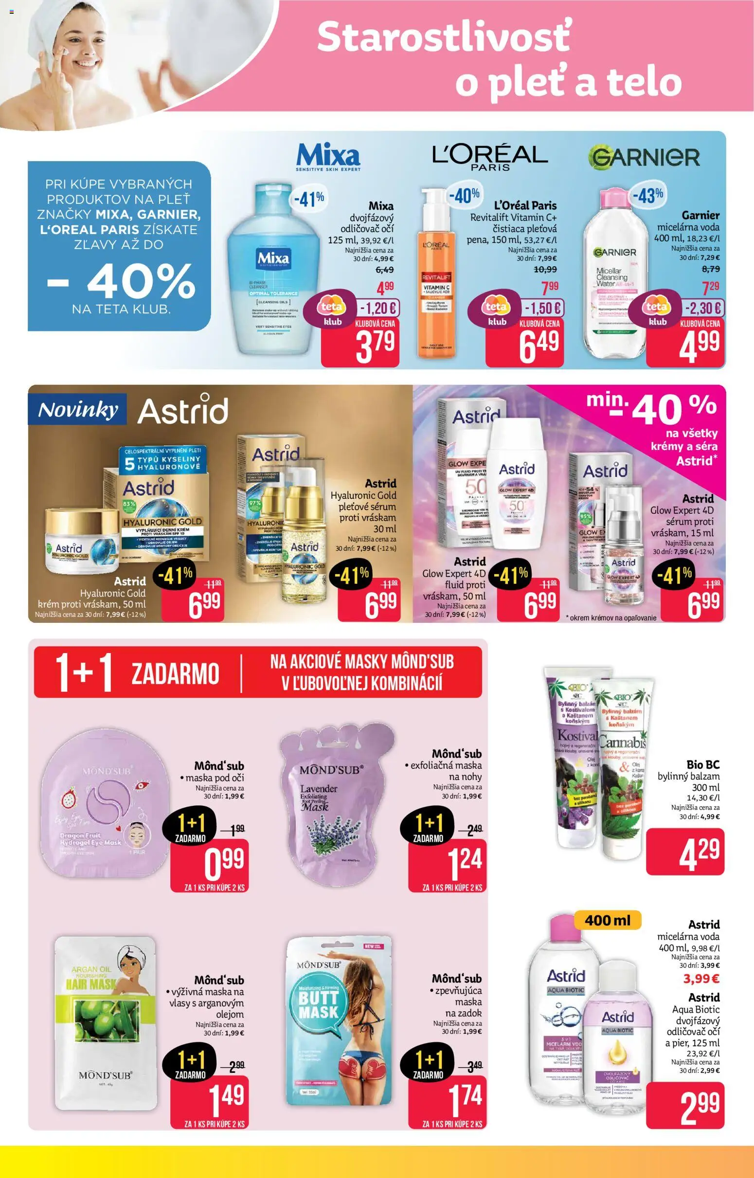 Nové Teta drogerie akcie – leták je platný od 11.05.2026 | Strana: 6 | Produkty: Olej, Peeling, Krém, Voda