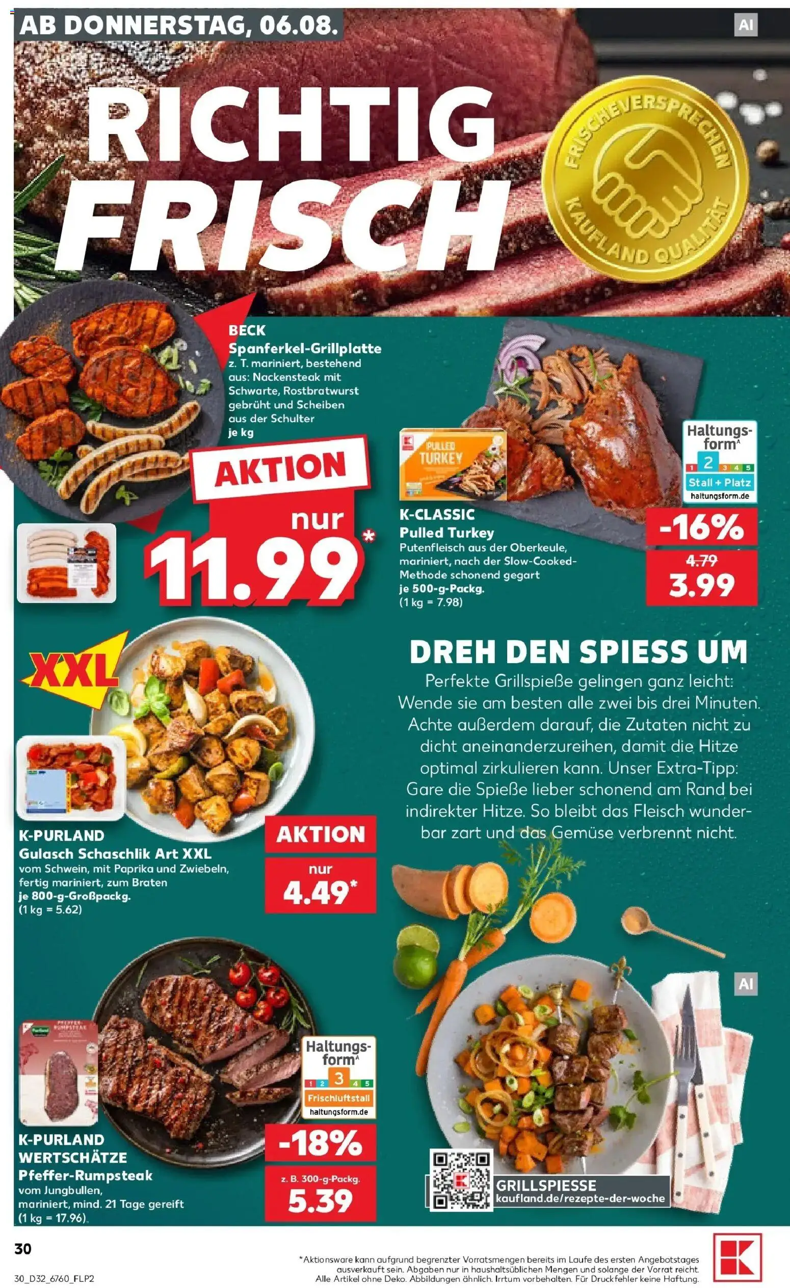 Kaufland Prospekt Kulmbach – gültig ab 03.08.2026 | Seite: 39 | Produkte: Spieße, Gemüse, Gulasch, Fleisch