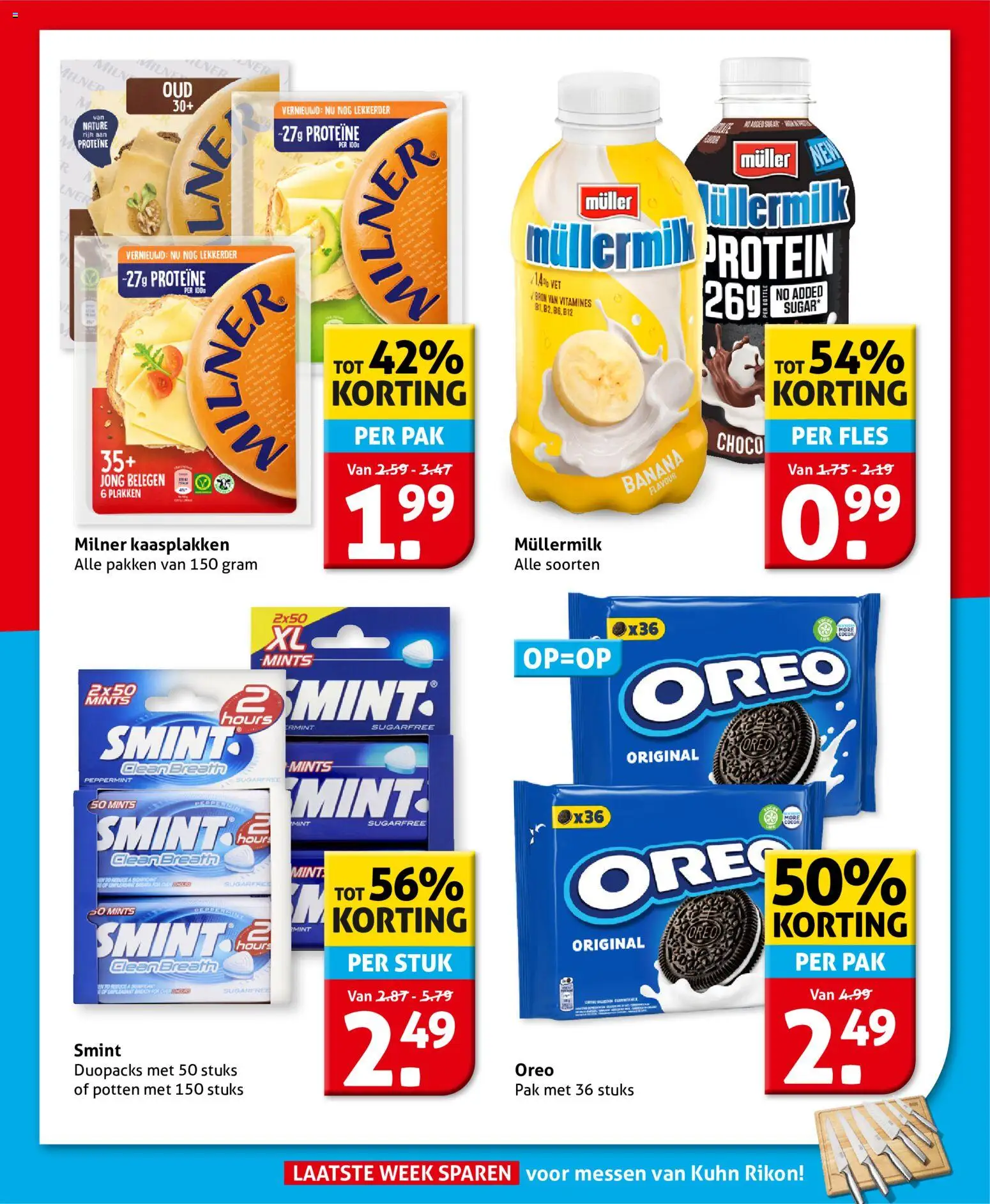 {H1} | Pagina: 6 | Producten: Proteïne, Fles, Oreo, Messen
