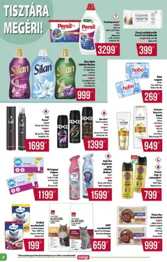 COOP - Abc & szuper / Alföld Pro-Coop Zrt. - amely érvényes a következő dátumtól: 2026.06.18. | Oldal: 8 | Termékek: Persil, Purina one, Légfrissítő, Hajlakk