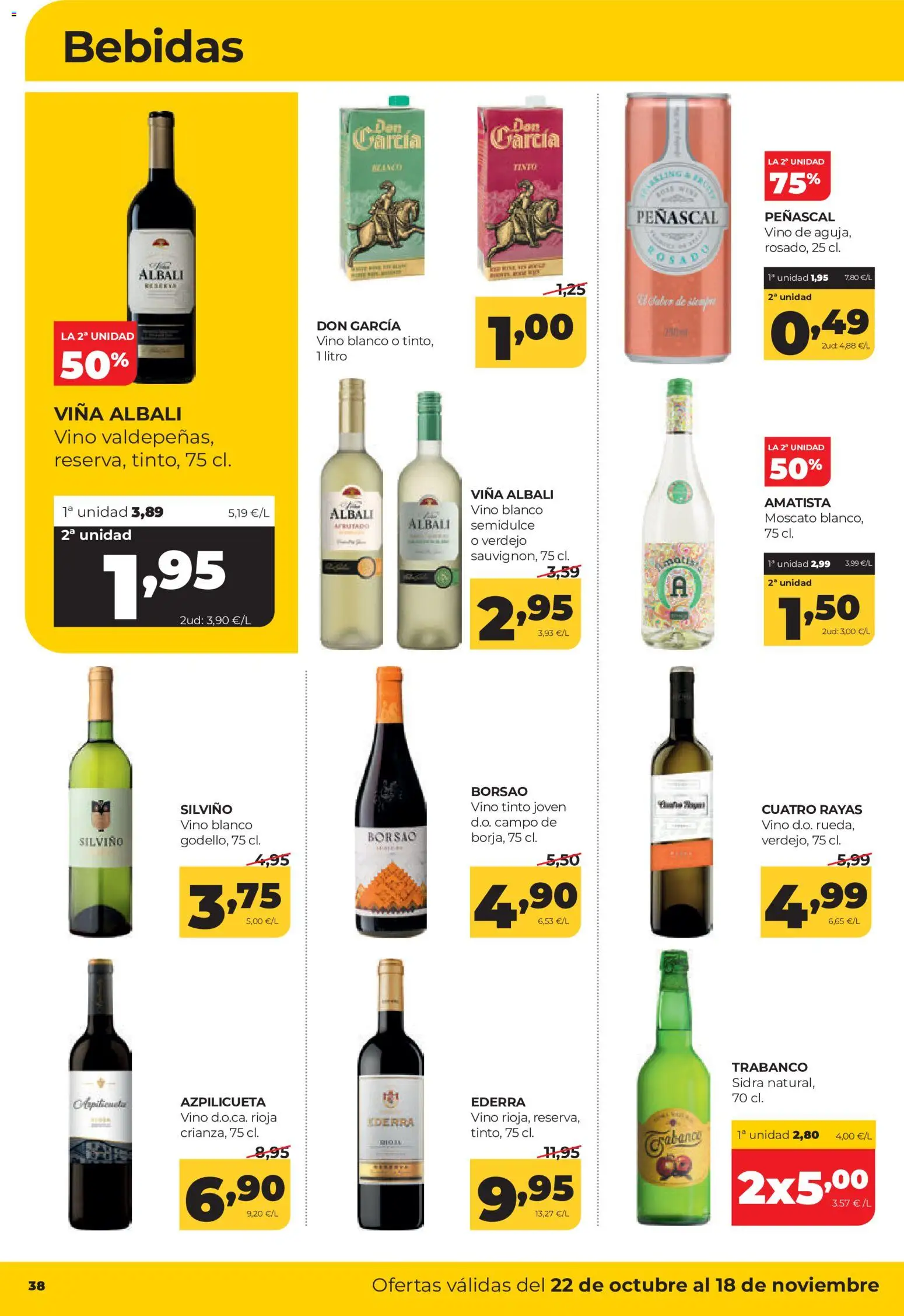 Alimerka folleto Asturias │ válido desde el 22/10/2026 | Página: 40 | Productos: Vino tinto, Vino, Sidra, Bebidas