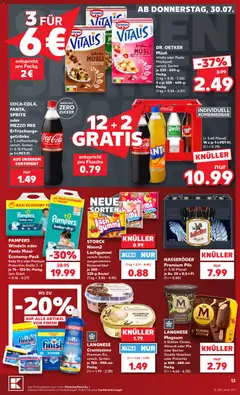 Náhled letáku Kaufland Německo leták od 30.07.2026 | Strana: 13 | Produkty: Bourbon, Magnum, Müsli, Pants
