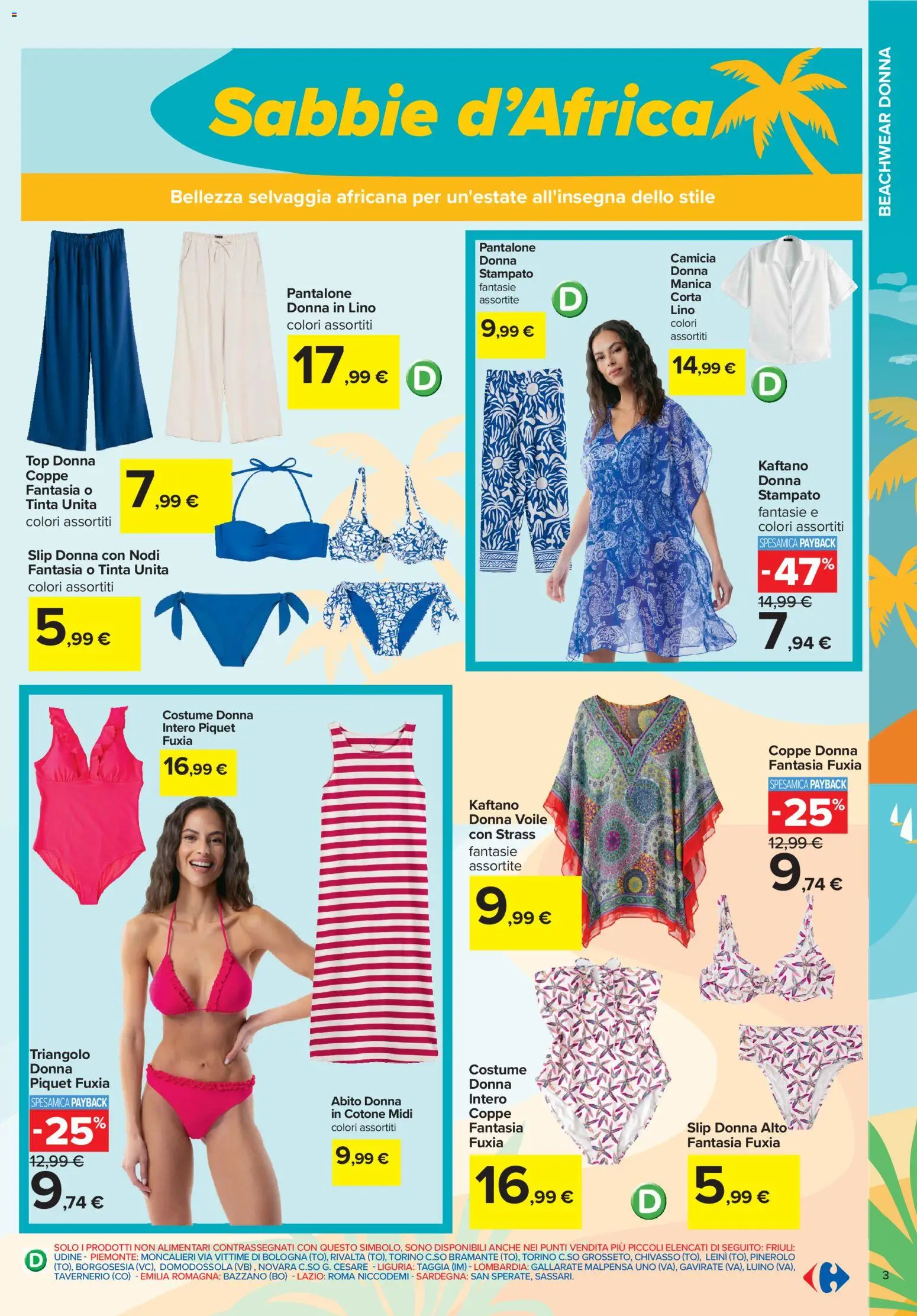 Volantino Carrefour del 01.06.2026 | Pagina: 3 | Prodotti: Camicia, Slip, Top, Abito
