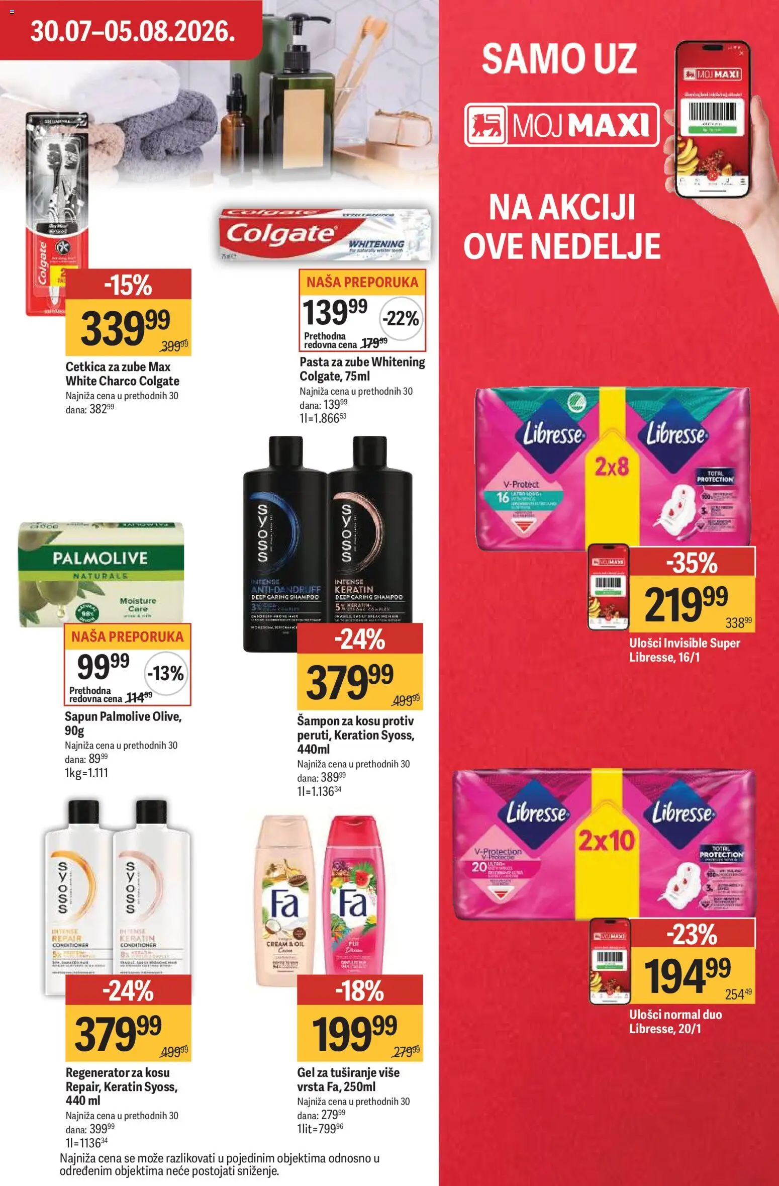 Maxi katalog - važi od 30.07.2026 | Strana: 31 | Proizvode: Colgate, Palmolive, Šampon, Pasta za zube