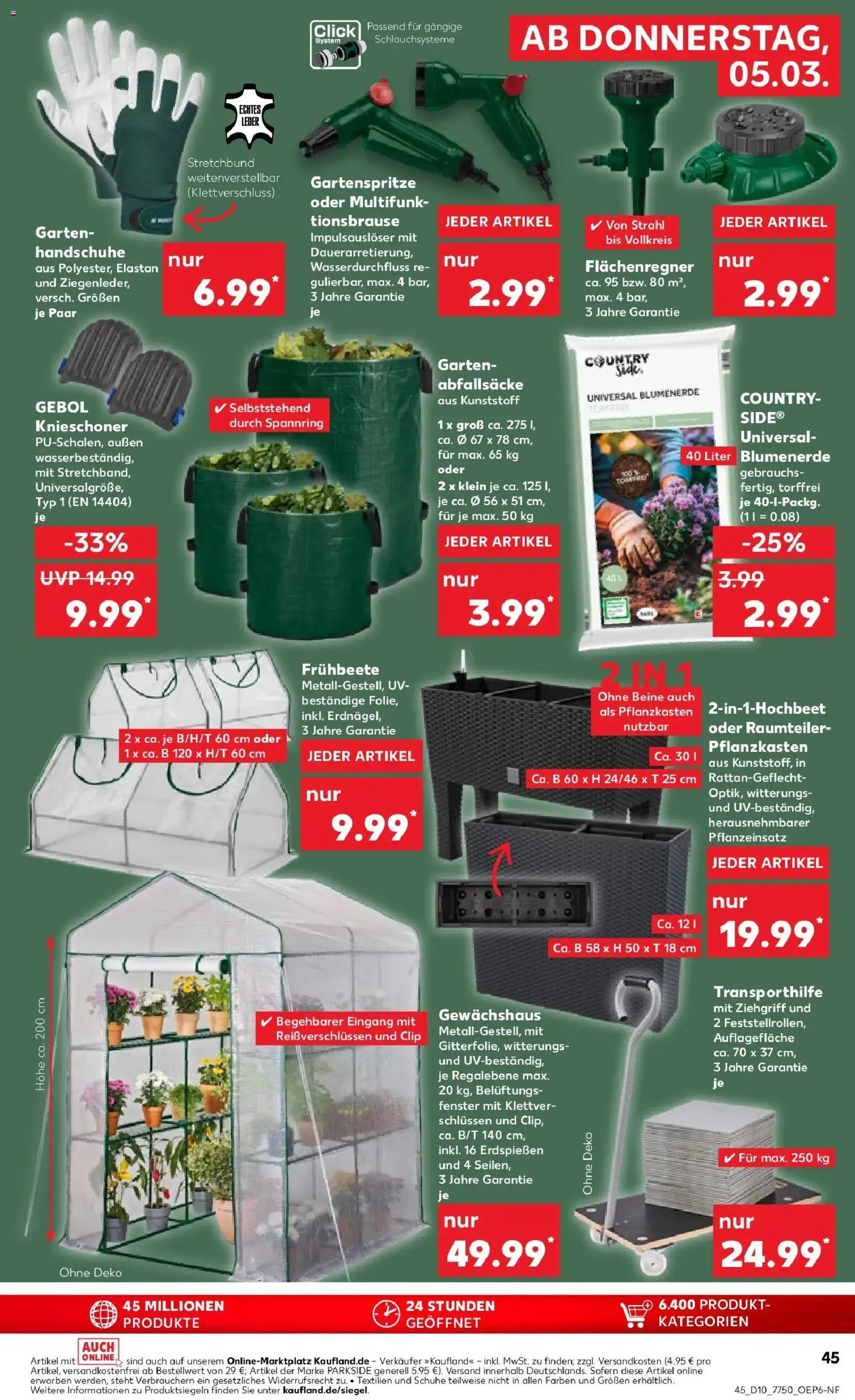 Kaufland Prospekt Pfullingen	 – gültig ab 02.03.2026 | Seite: 57 | Produkte: Raumteiler, Blumenerde, Handschuhe