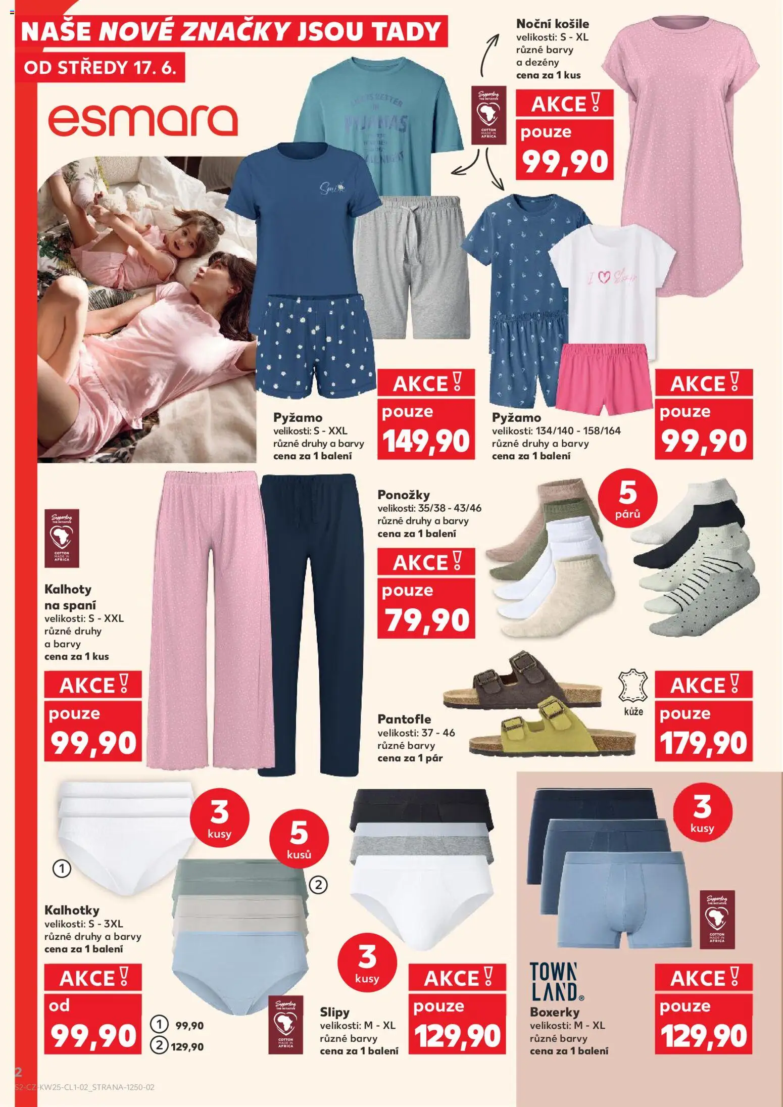 Kaufland leták - Ostrava od 17.06.2026 | Strana: 2 | Produkty: Kalhotky, Pantofle, Barvy, Noční košile
