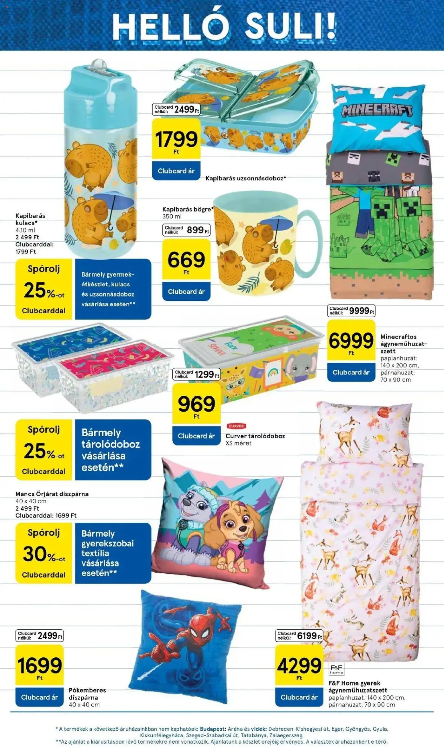 Tesco akciós ujság - amely érvényes a következő dátumtól: 2026.08.18. | Oldal: 35 | Termékek: Párnahuzat, Tárolódoboz, Minecraft, Díszpárna